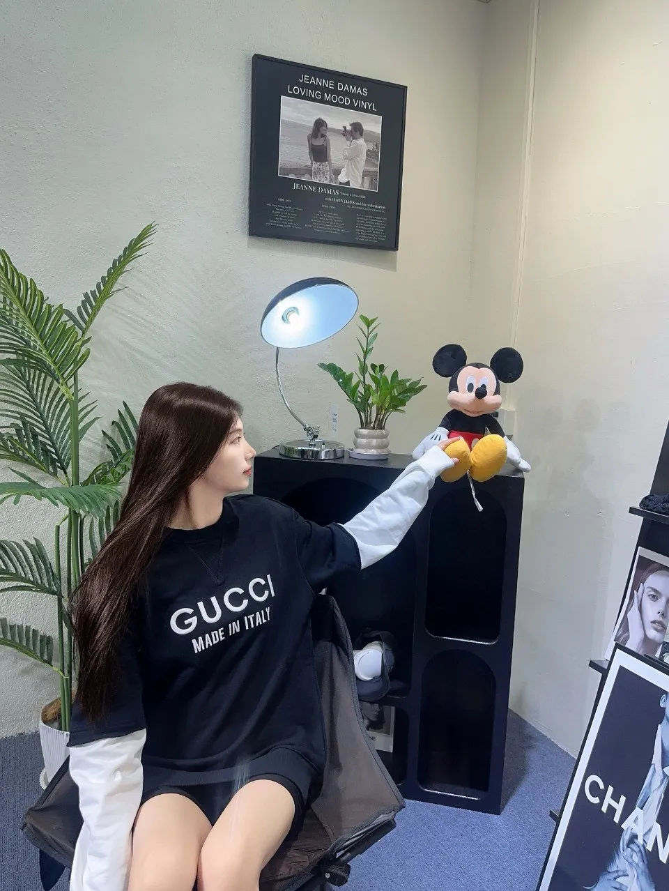 Gucci/Gucci 24Fw embroidered letter logo stitching fake two-piece sweatshirt