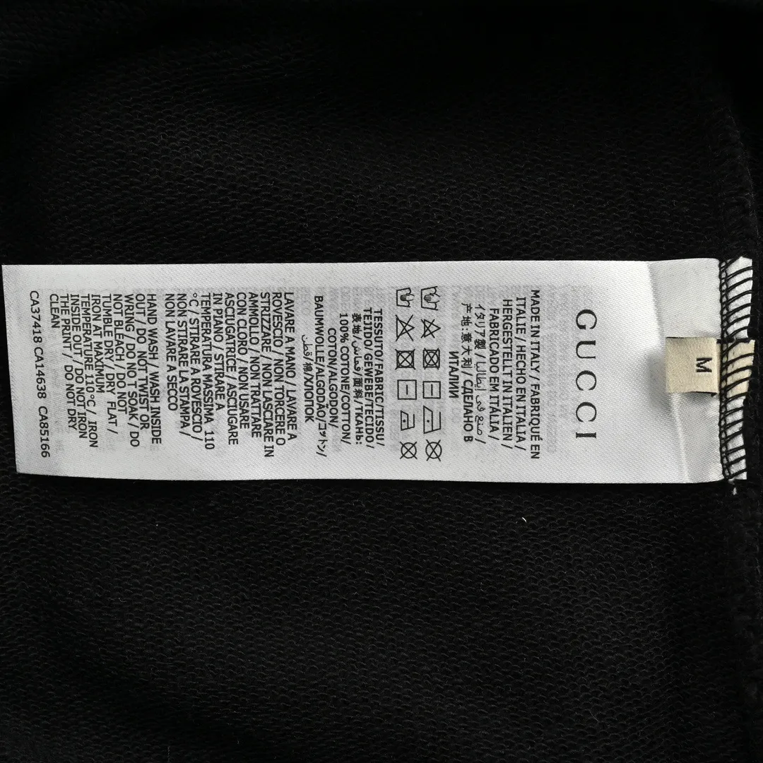 Gucci/Gucci 24Fw embroidered letter logo stitching fake two-piece sweatshirt
