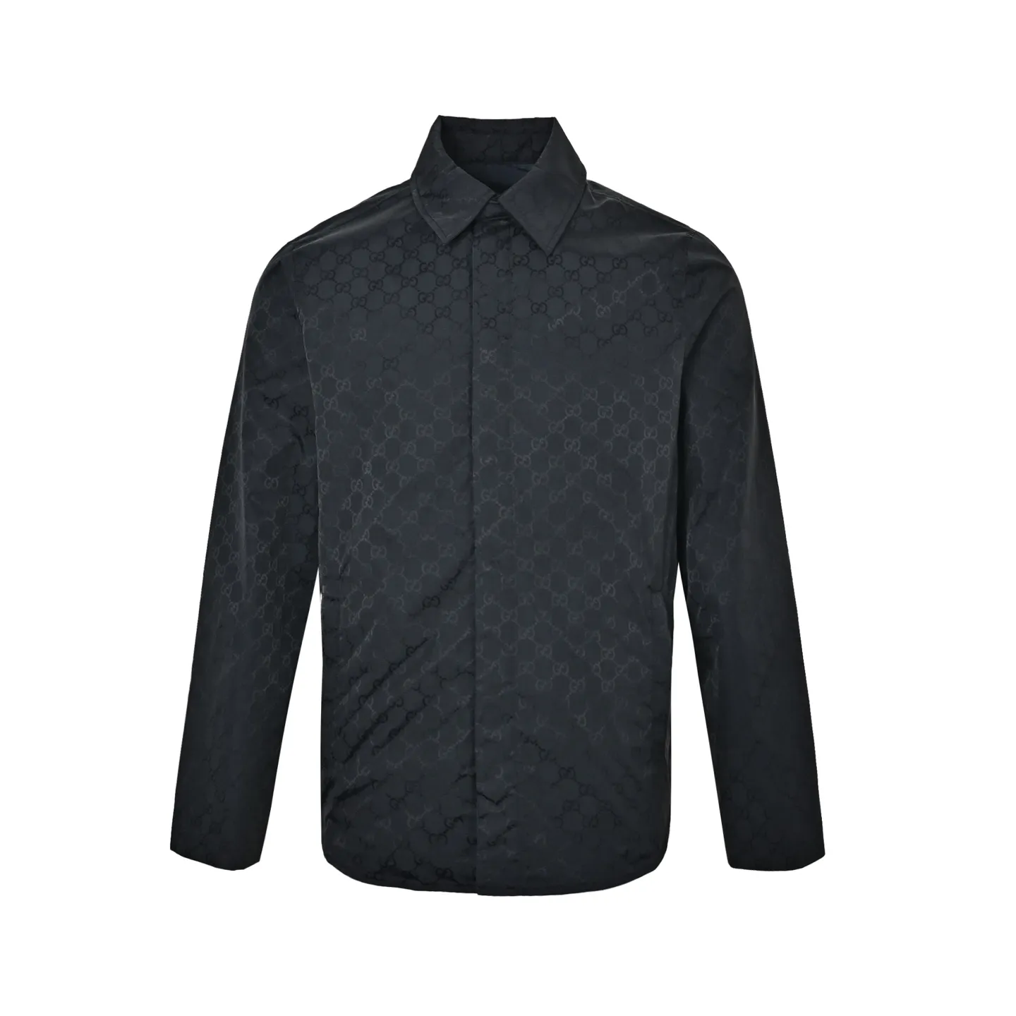Gucci/Gucci jacquard GG lightweight mulberry silk faille jacket