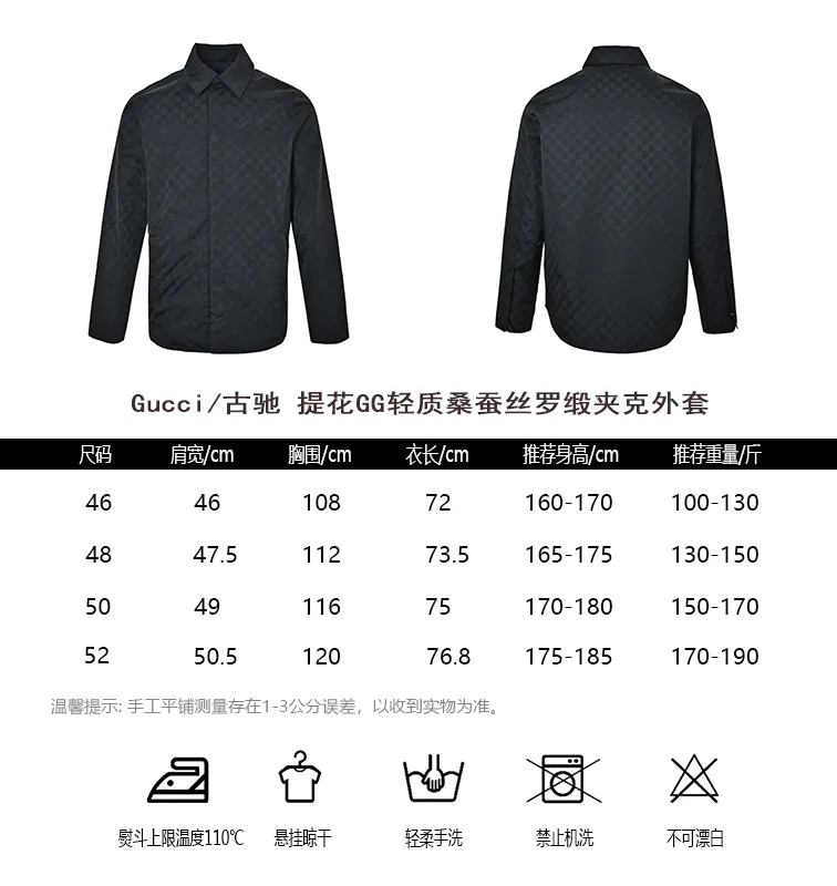 Gucci/Gucci jacquard GG lightweight mulberry silk faille jacket