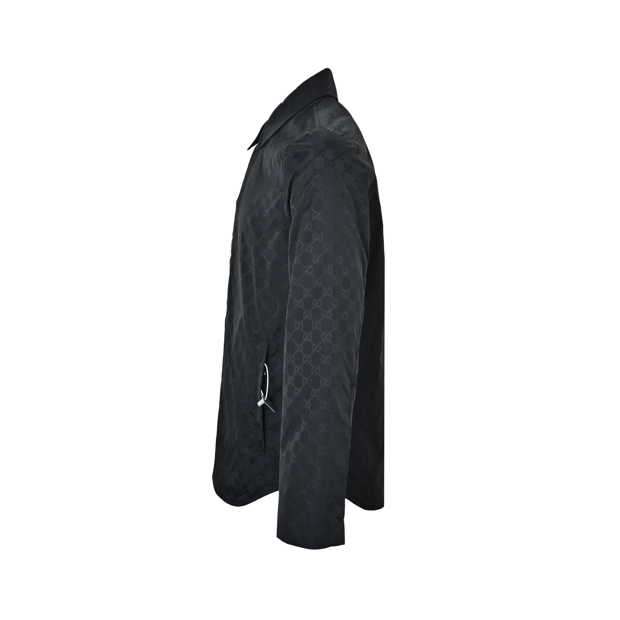 Gucci/Gucci jacquard GG lightweight mulberry silk faille jacket