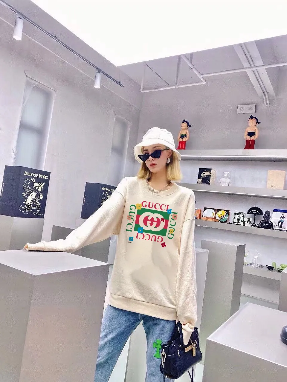 Gucci/Gucci 26ss fun cartoon print crew neck sweatshirt