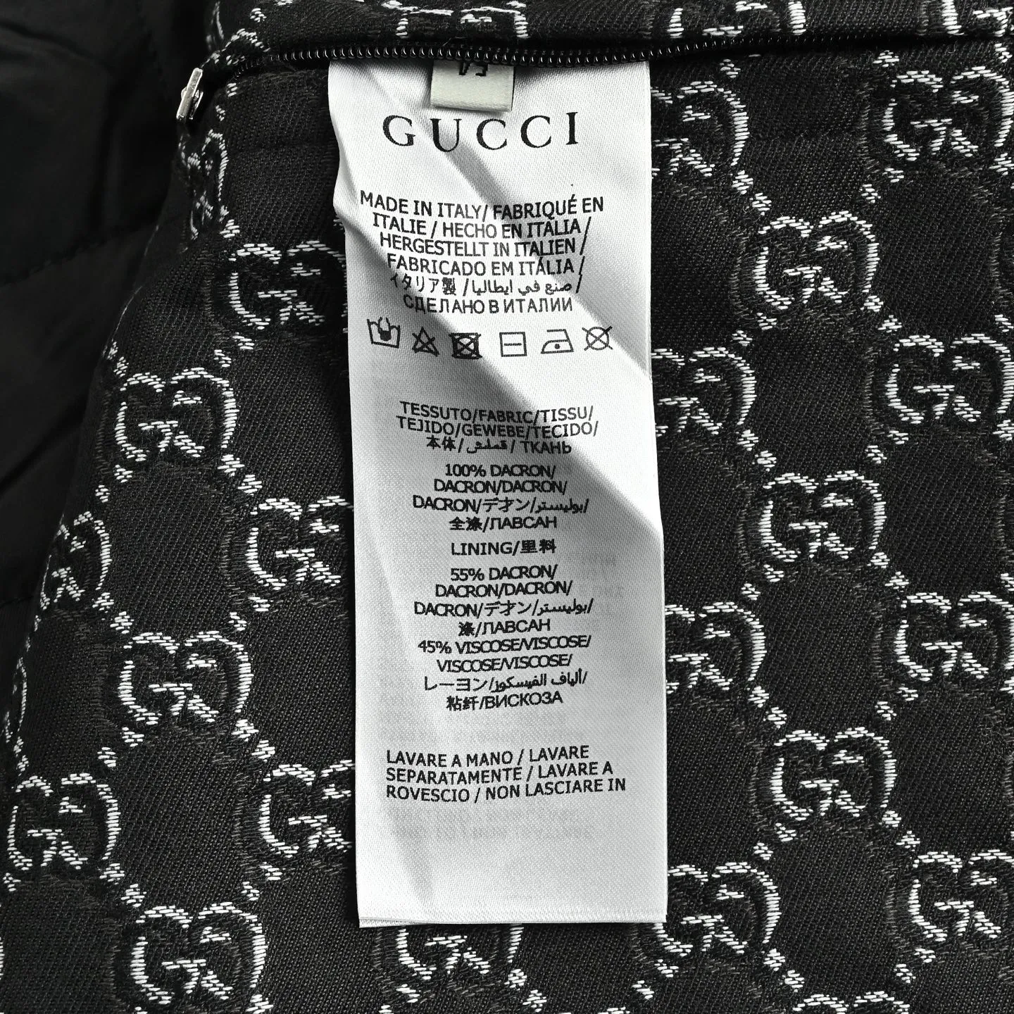 Gucci/Gucci all-over old flower jacquard baseball jacket with embroidered badge on the back