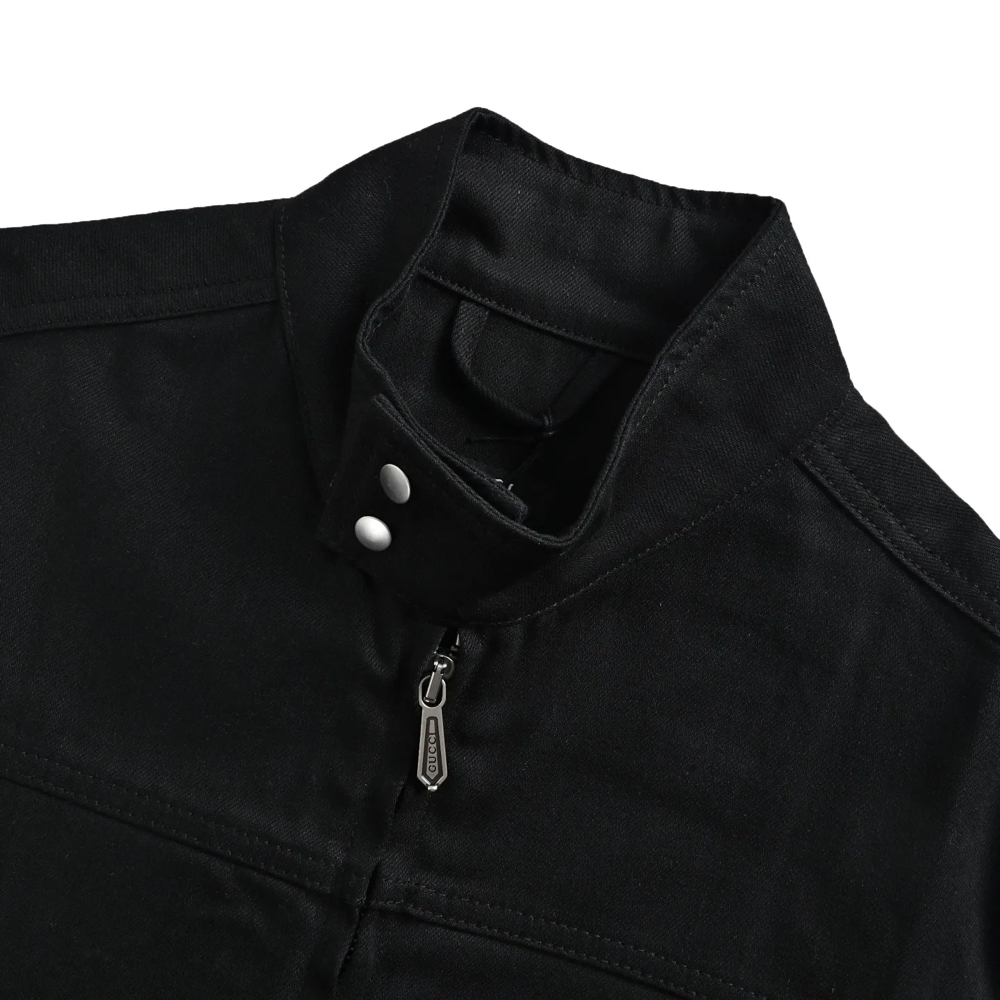 Gucci/Gucci hem lock horseshoe buckle stand collar motorcycle jacket jacket