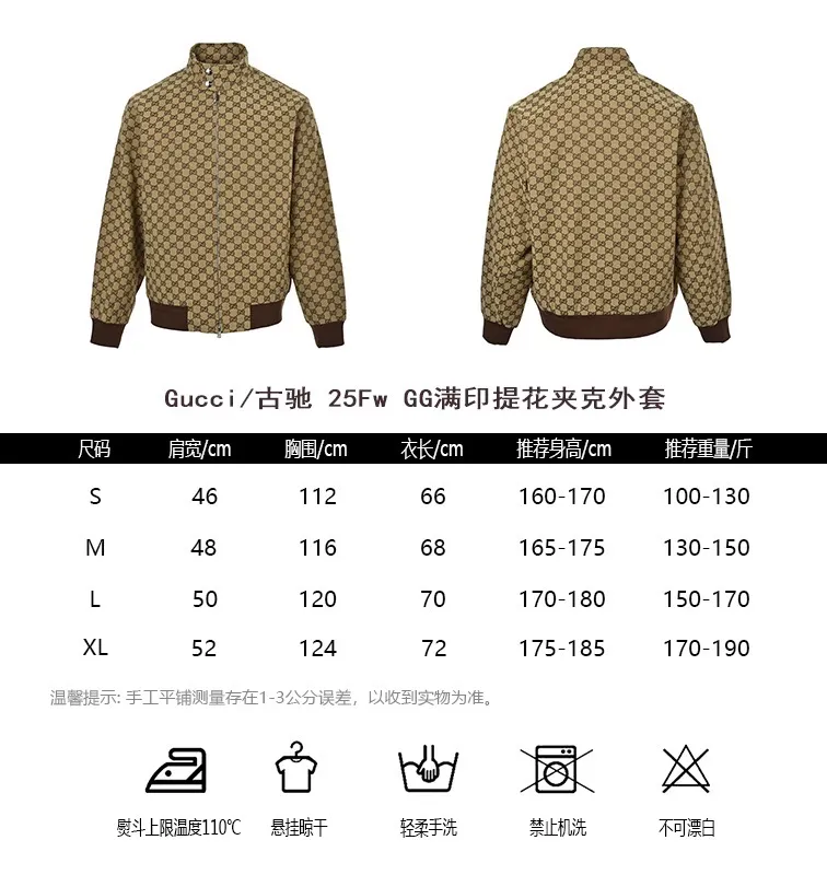 Gucci/Gucci 25Fw GG all-over printed jacquard jacket