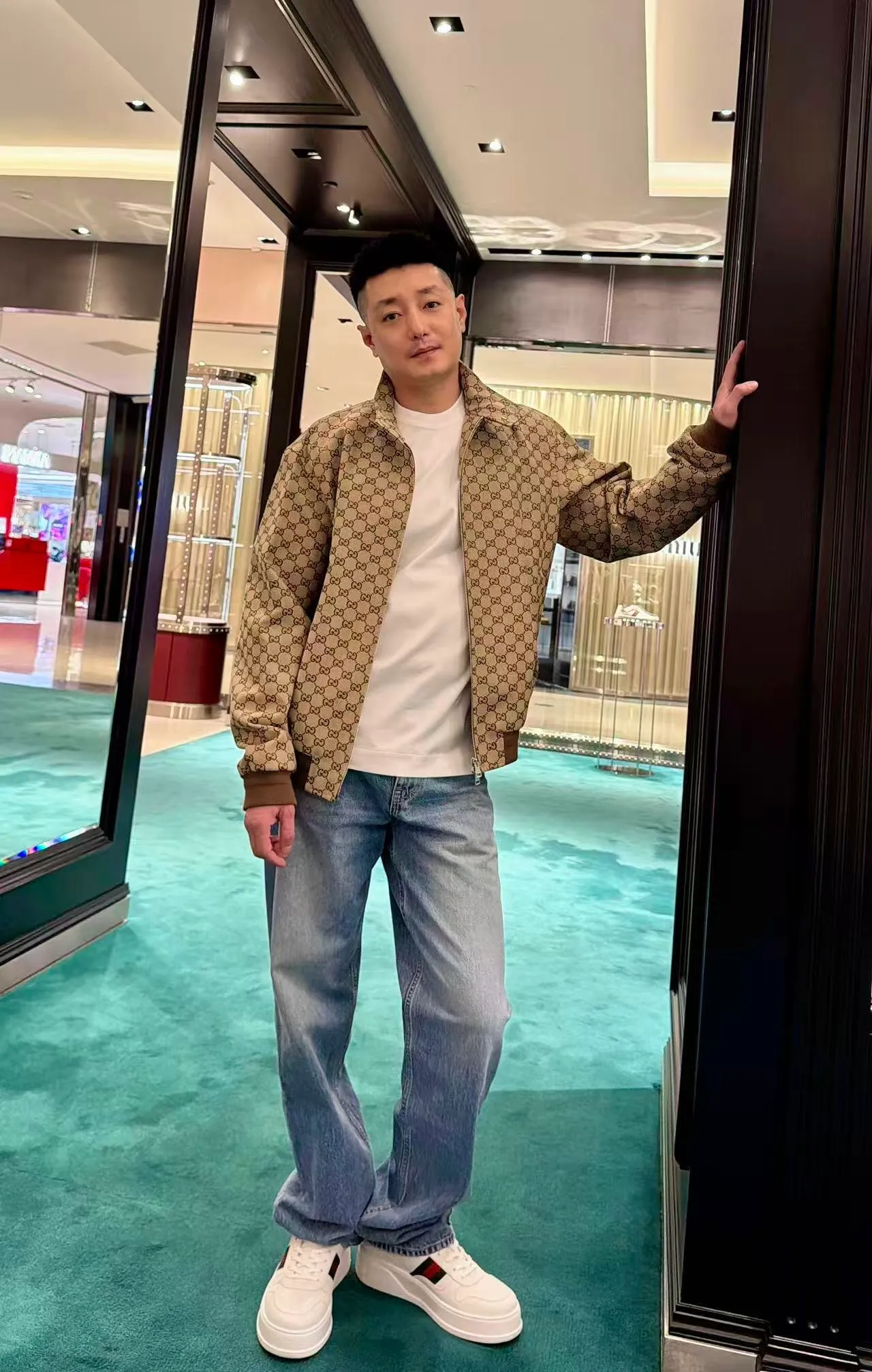 Gucci/Gucci 25Fw GG all-over printed jacquard jacket
