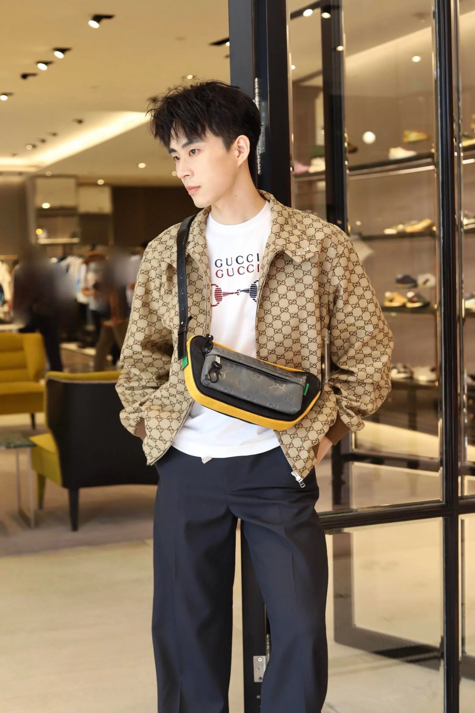 Gucci/Gucci 25Fw GG all-over printed jacquard jacket