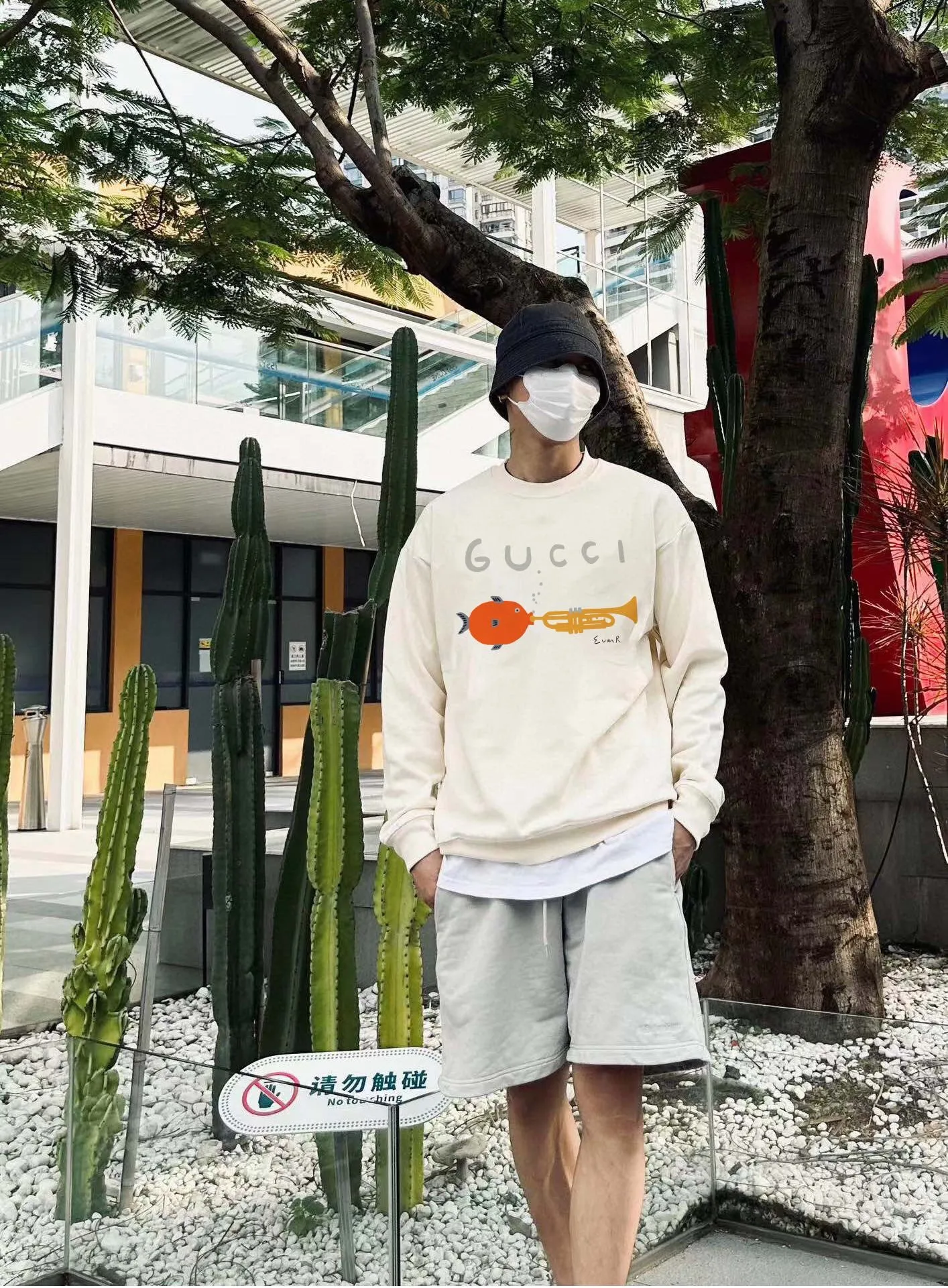 Gucci/Gucci 26ss fun cartoon print crew neck sweatshirt