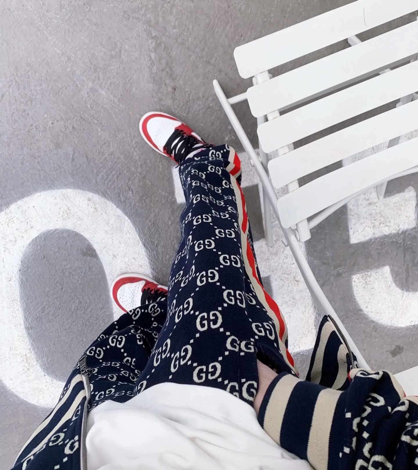 Gucci/Gucci Classic all-over jacquard logo suit trousers