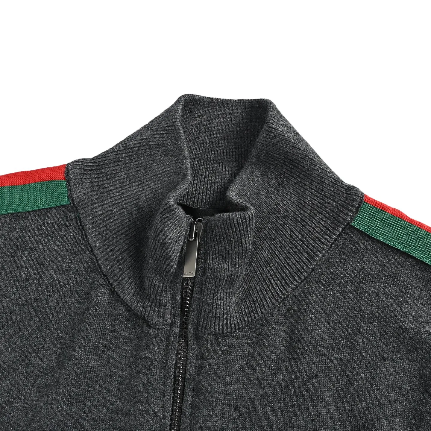 Gucci/Gucci red and green webbing wool suit stand collar jacket