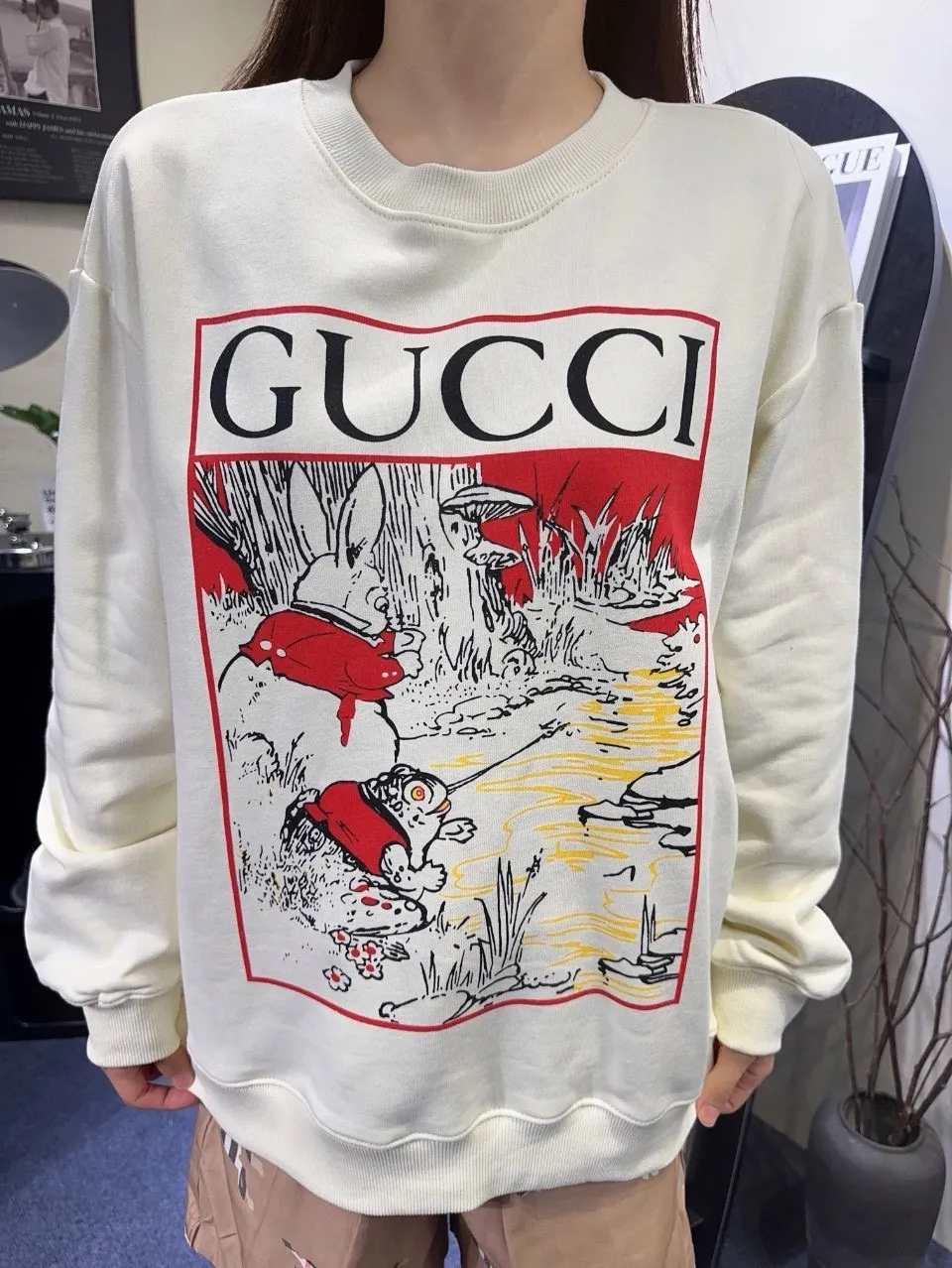 Gucci/Gucci 24Fw fun cartoon print crew neck sweatshirt