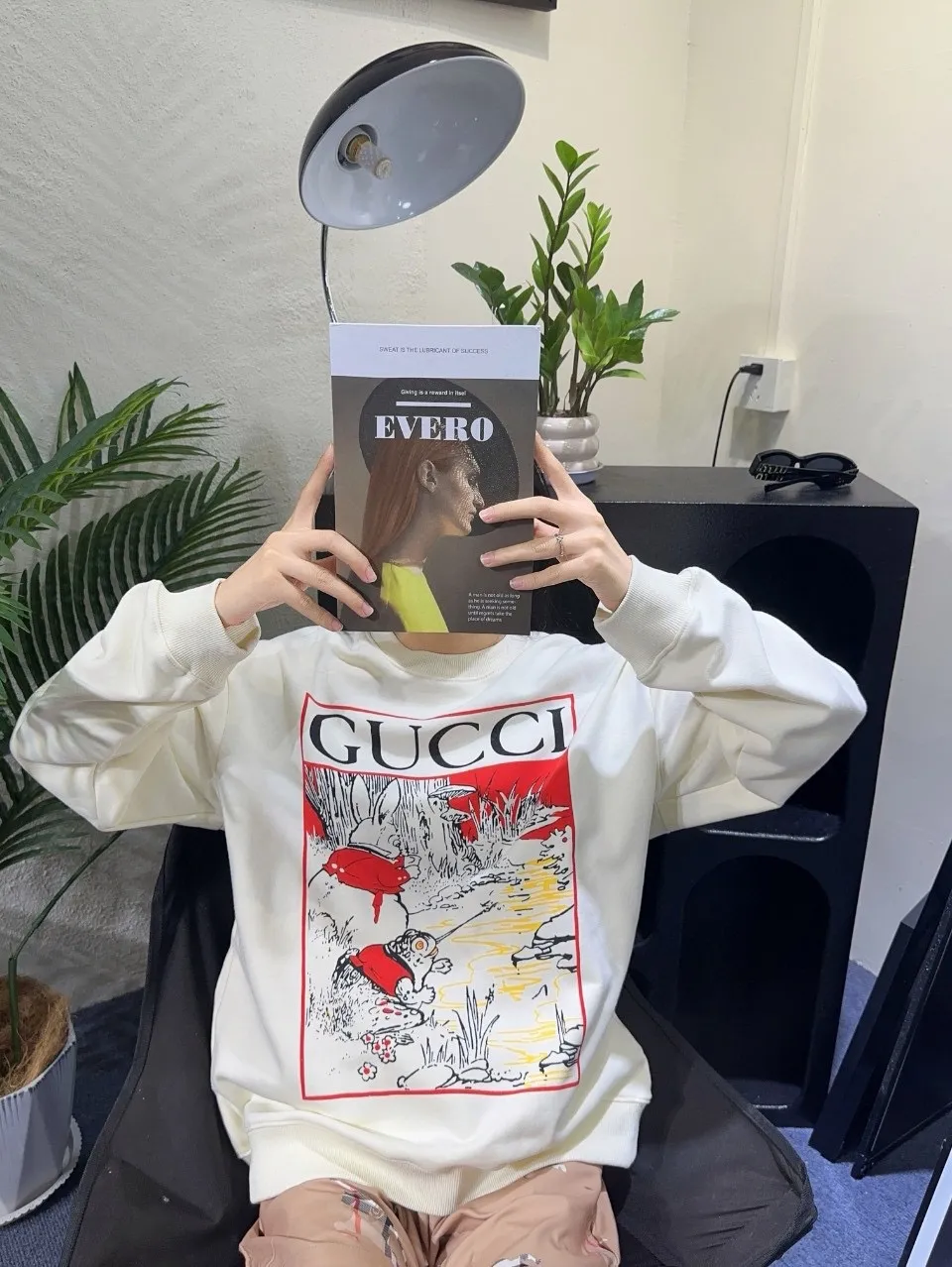 Gucci/Gucci 24Fw fun cartoon print crew neck sweatshirt