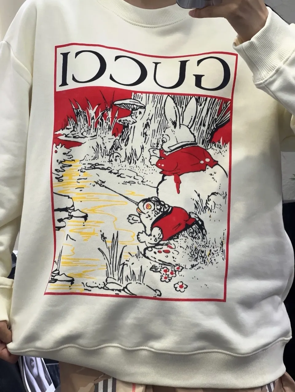 Gucci/Gucci 24Fw fun cartoon print crew neck sweatshirt