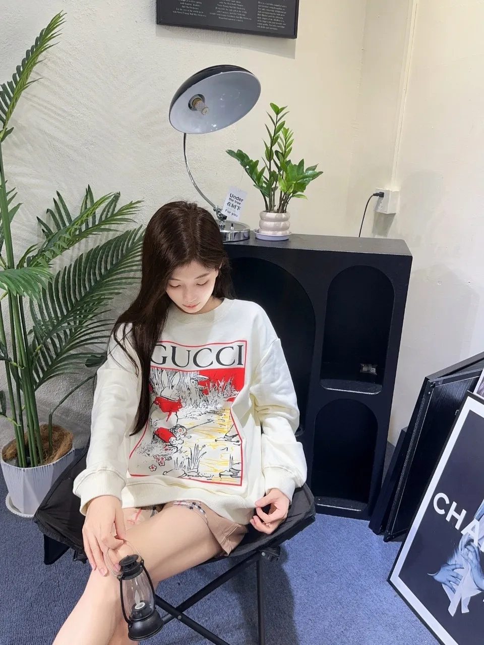 Gucci/Gucci 24Fw fun cartoon print crew neck sweatshirt