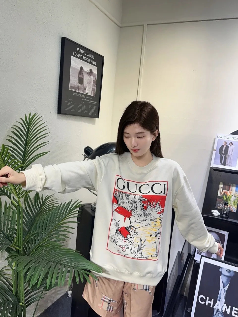 Gucci/Gucci 24Fw fun cartoon print crew neck sweatshirt