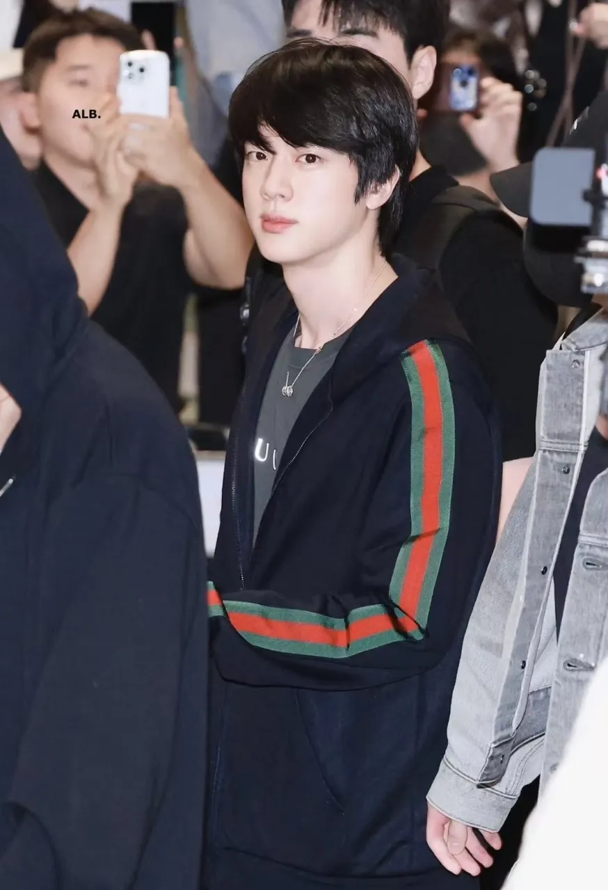 Gucci/Gucci Web red and green webbing knitted hooded jacket