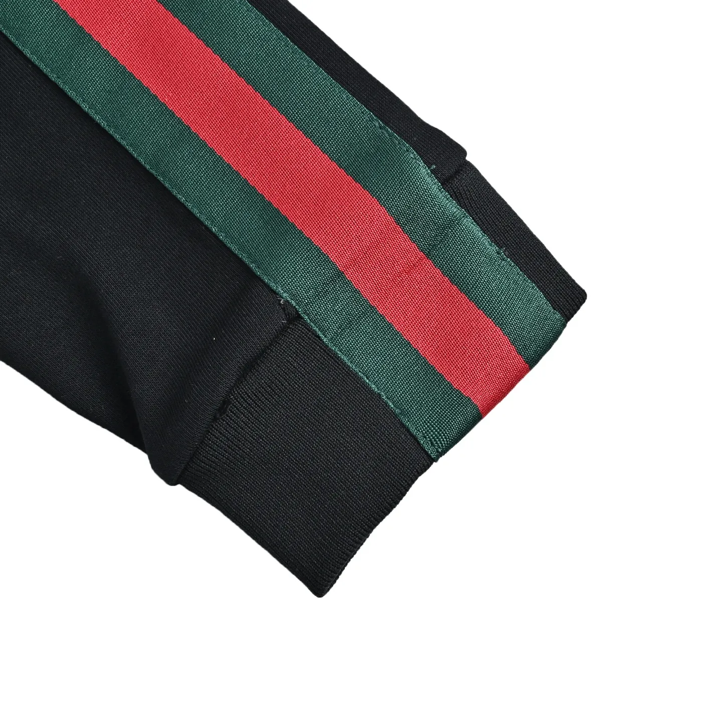 Gucci/Gucci Web red and green webbing knitted hooded jacket