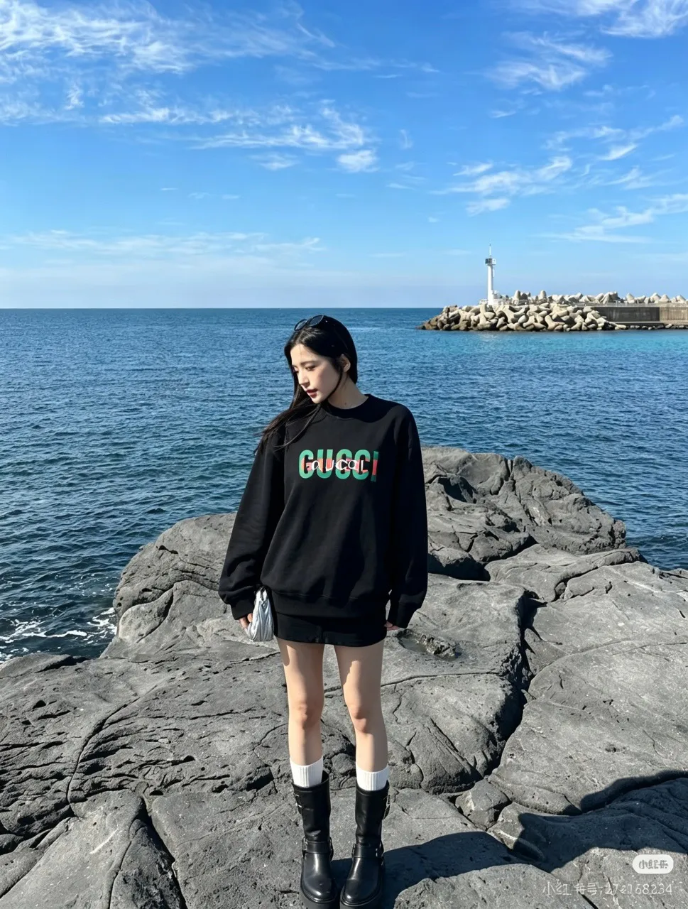 Gucci/Gucci Retro letter crew neck sweatshirt