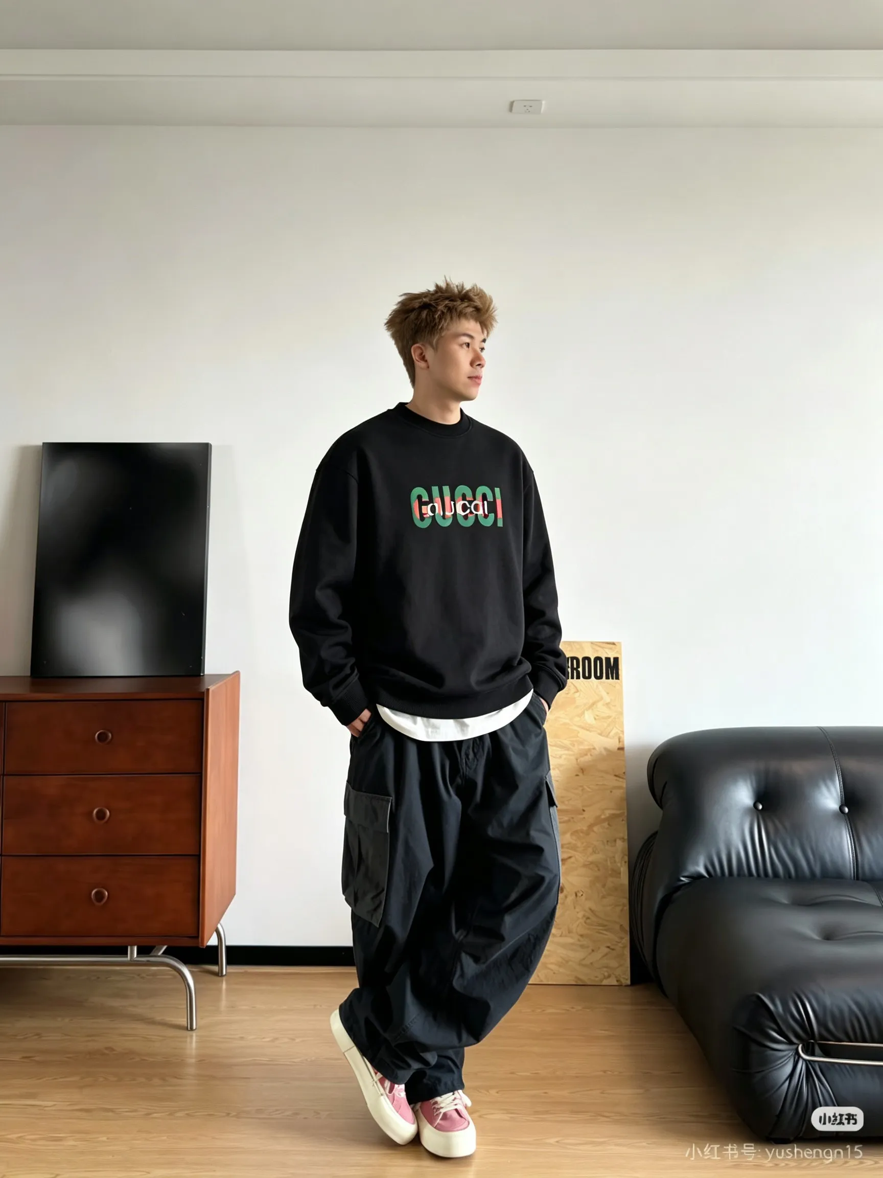 Gucci/Gucci Retro letter crew neck sweatshirt