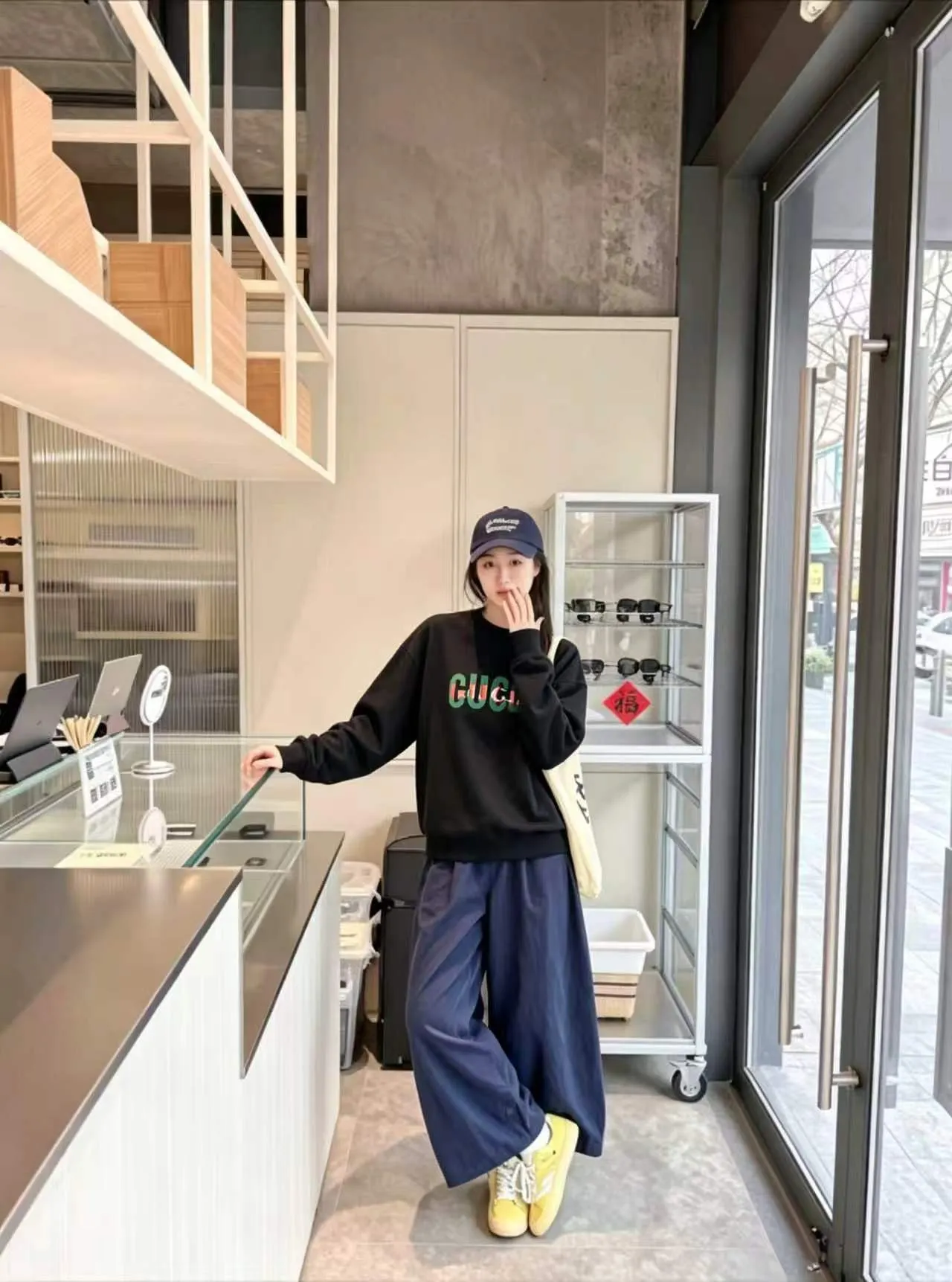Gucci/Gucci Retro letter crew neck sweatshirt