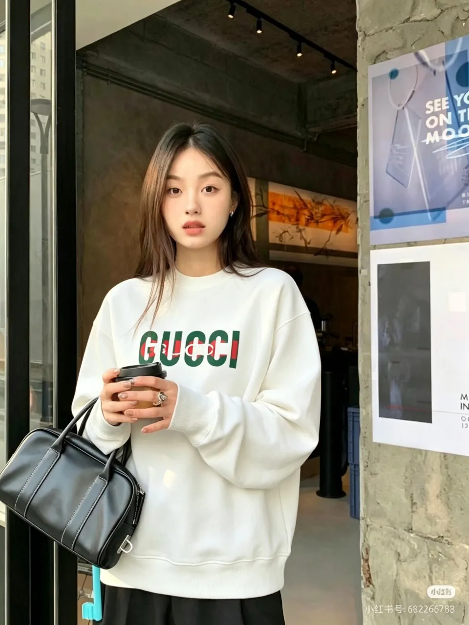 Gucci/Gucci Retro letter crew neck sweatshirt
