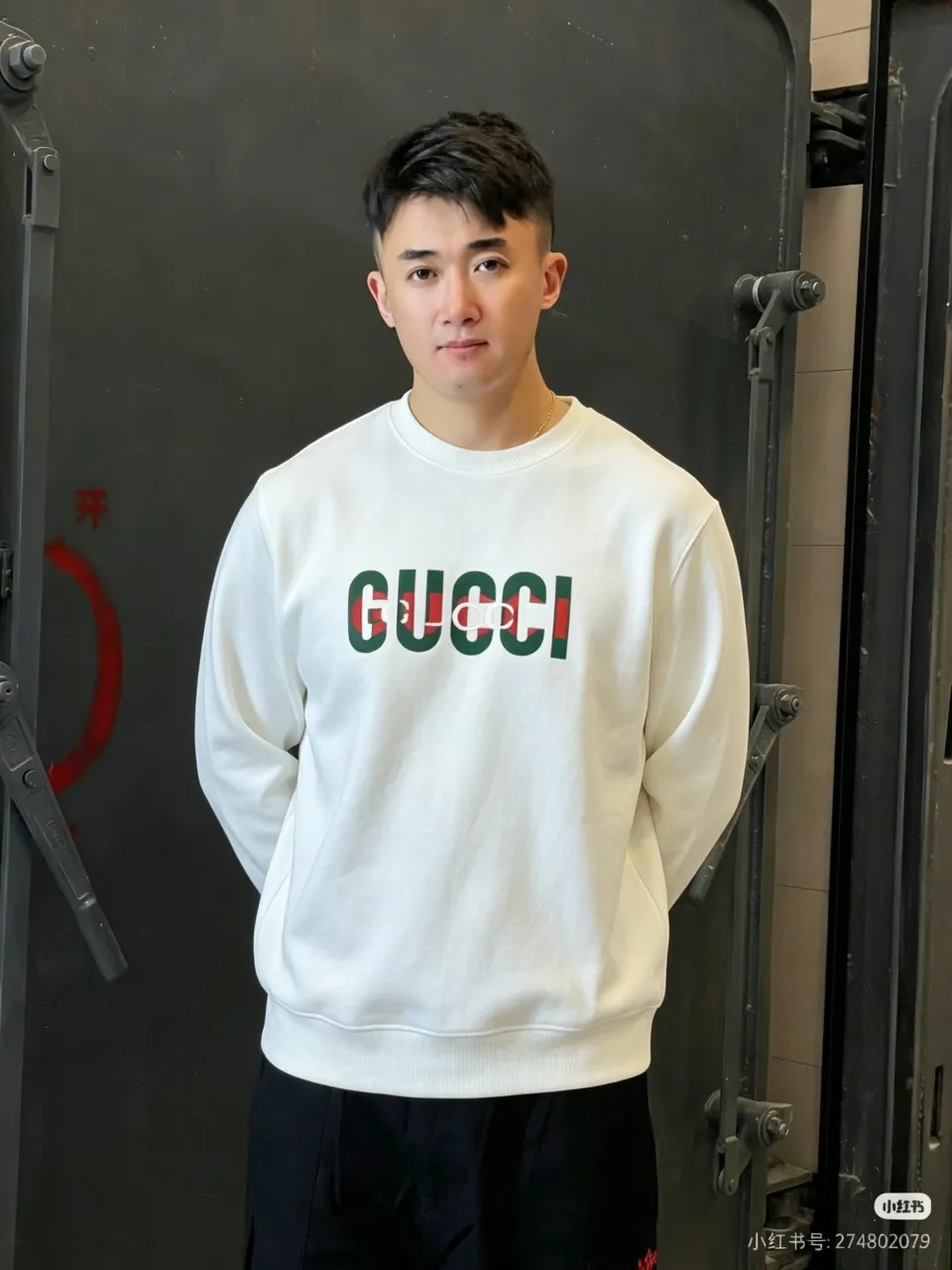 Gucci/Gucci Retro letter crew neck sweatshirt