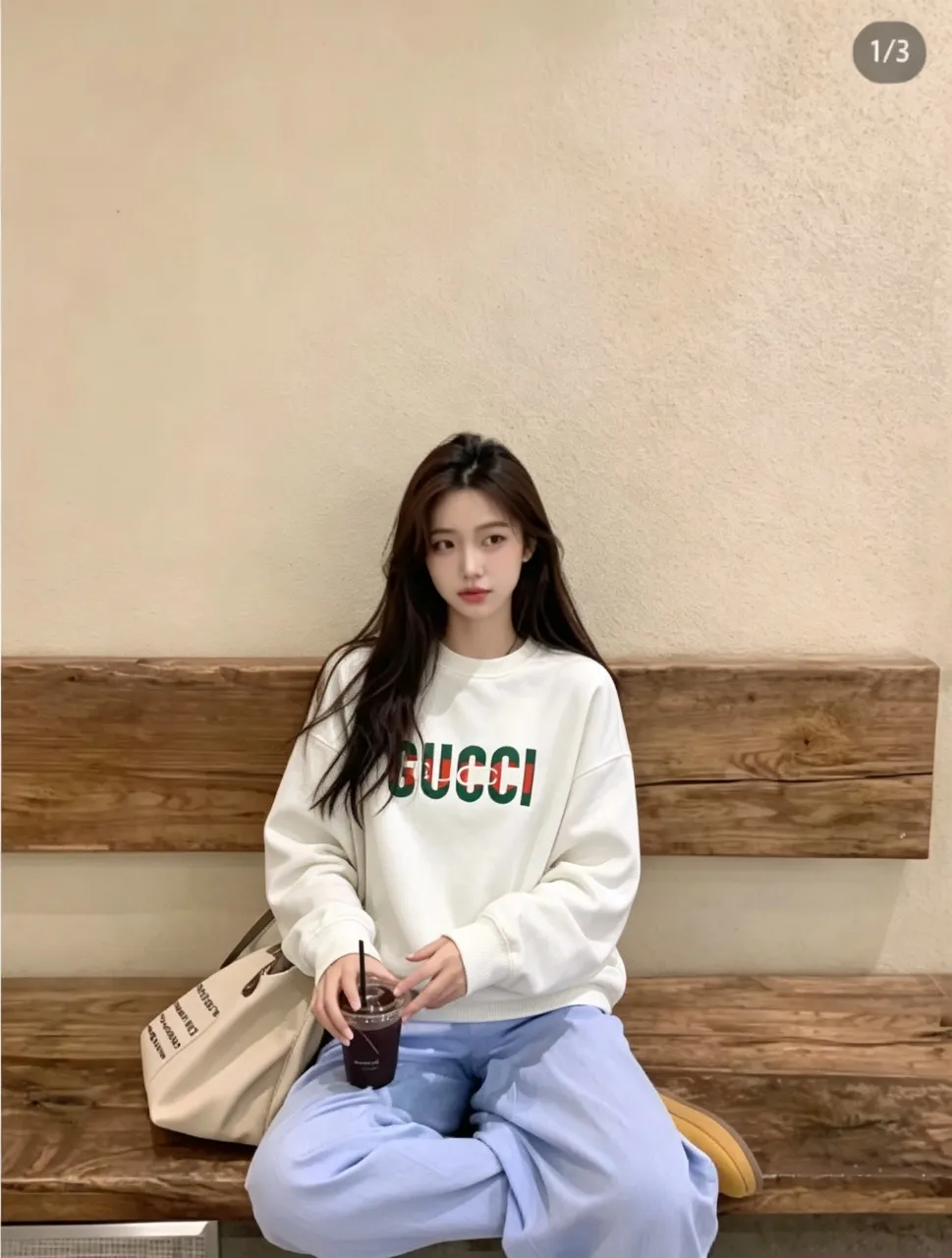 Gucci/Gucci Retro letter crew neck sweatshirt