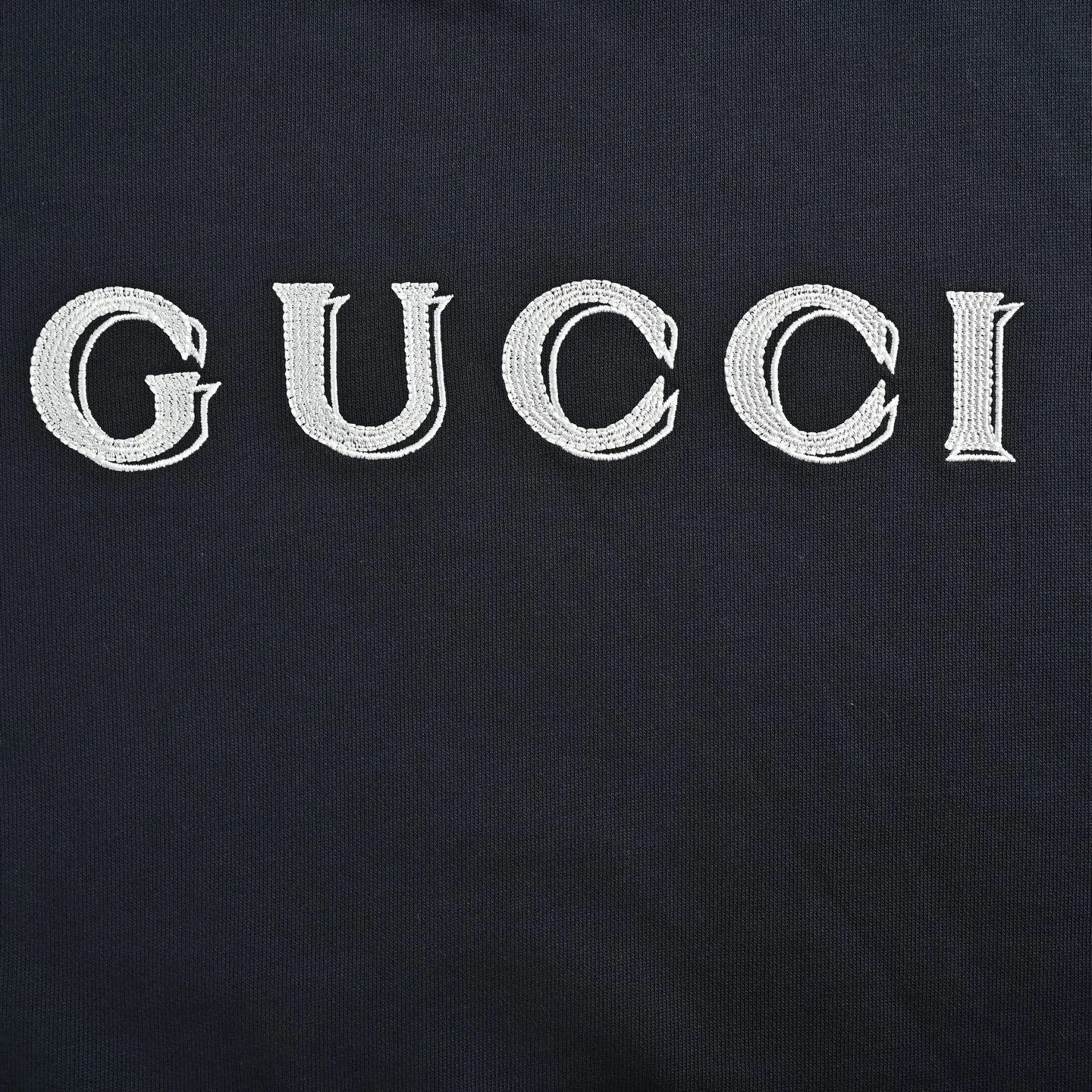 Gucci/Gucci 26ss ghost letter logo embroidered round neck sweatshirt
