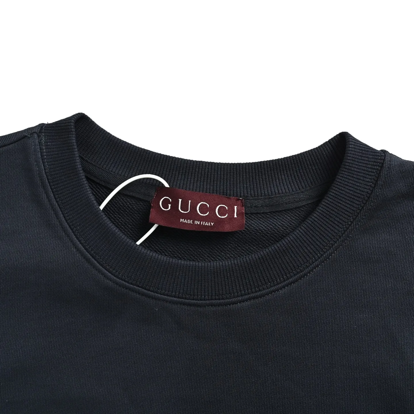 Gucci/Gucci 26ss ghost letter logo embroidered round neck sweatshirt