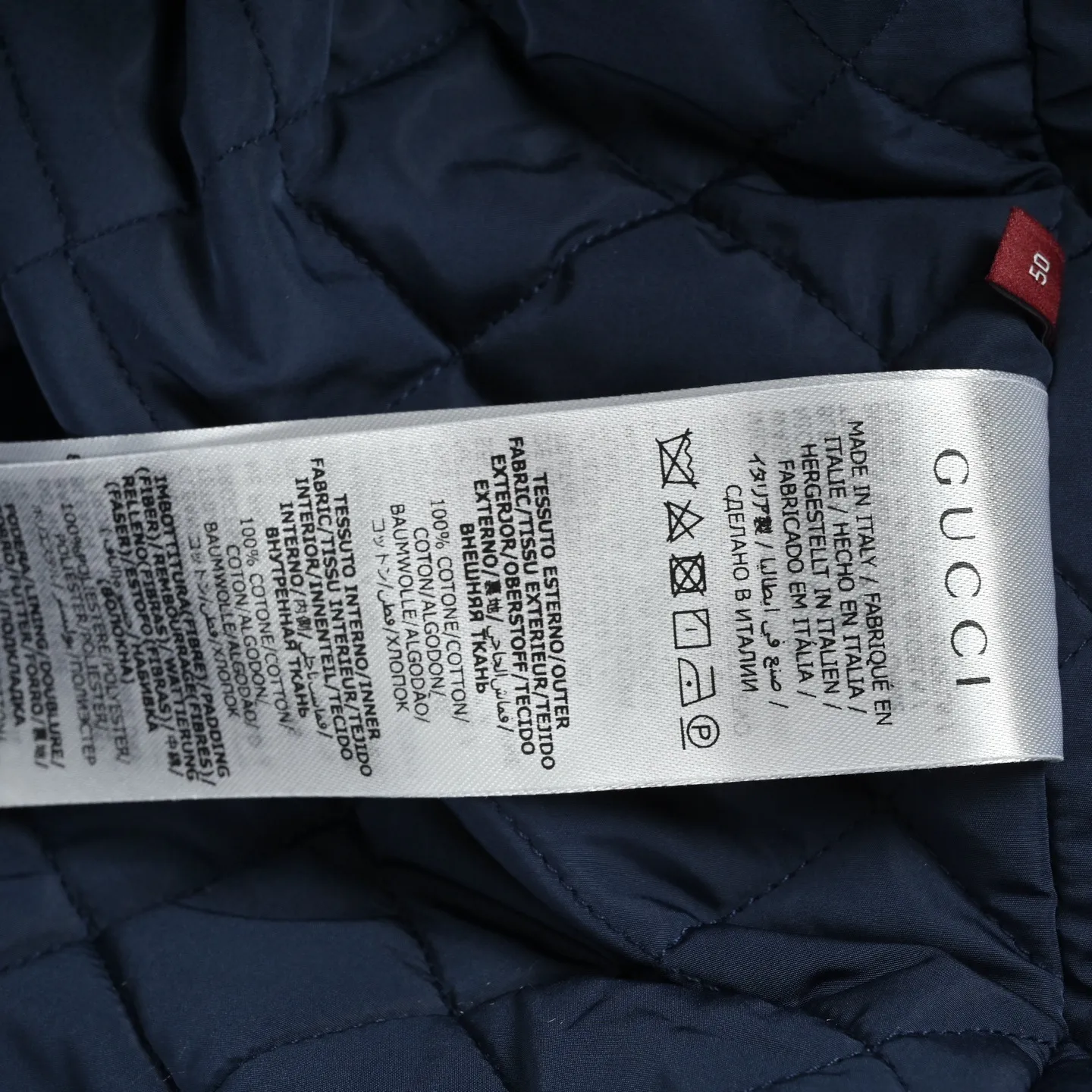 Gucci/Gucci embroidered leather collar corduroy jacket