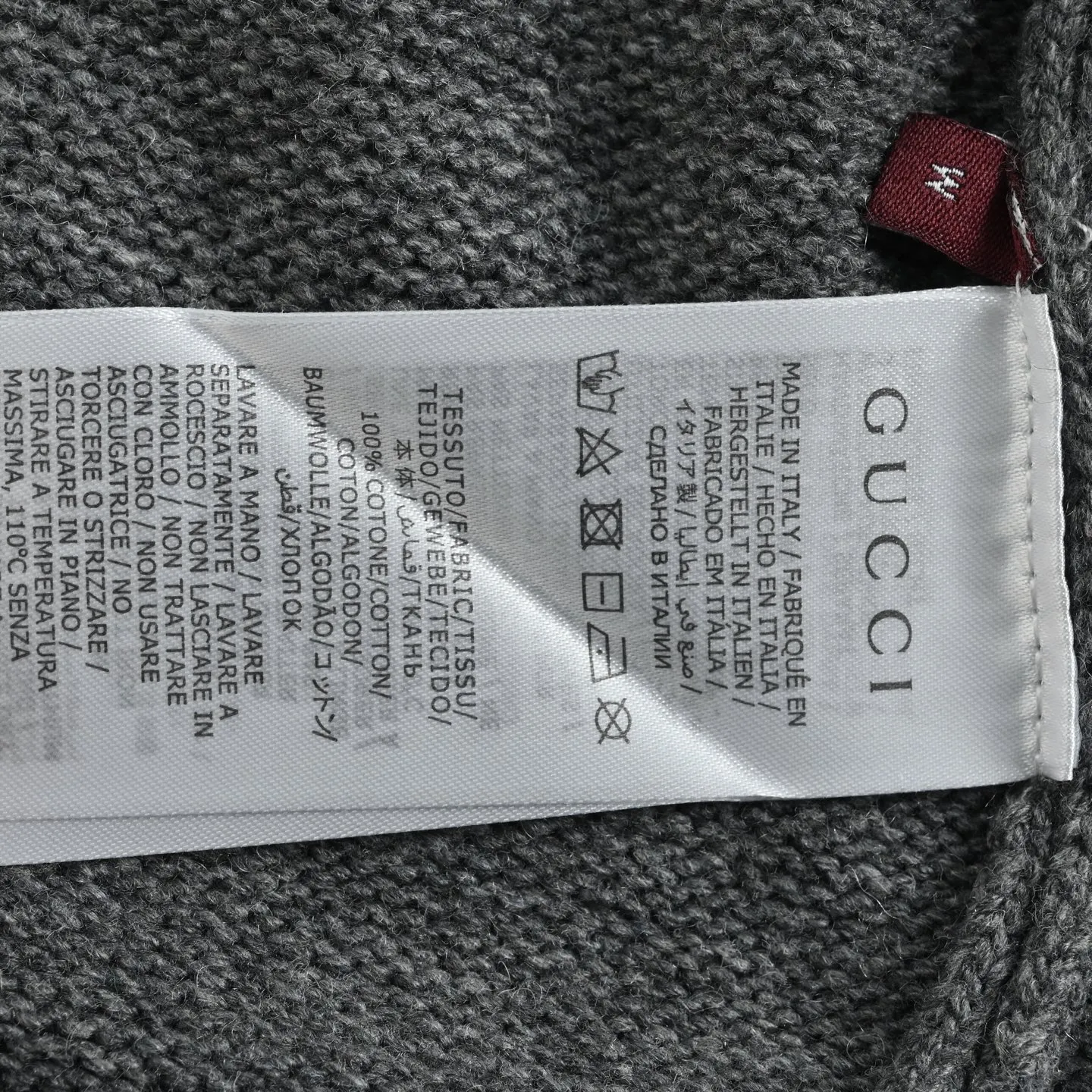 Gucci/Gucci red lantern embroidered crew neck sweater