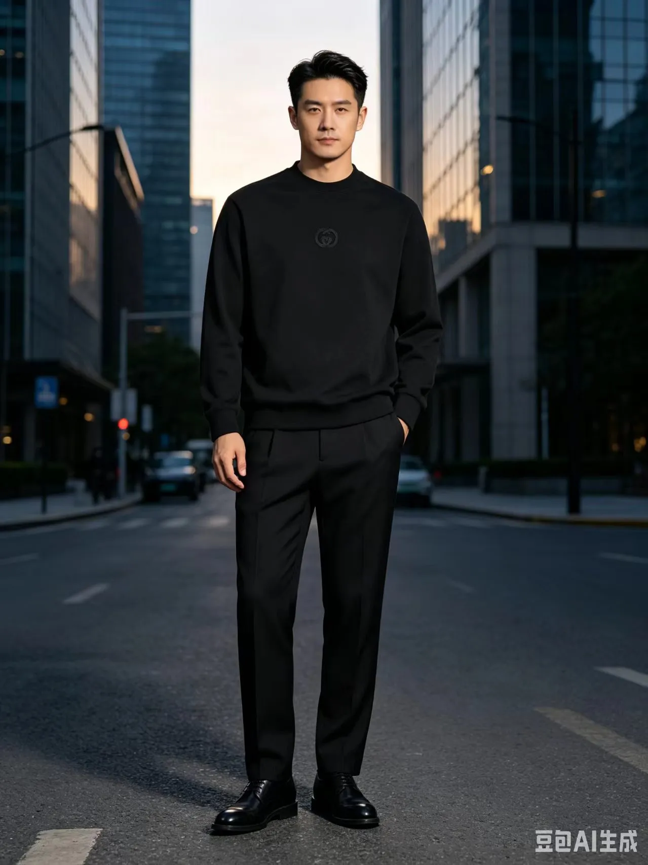 Gucci/Gucci Double G interlocking patch embroidered long-sleeved T-shirt