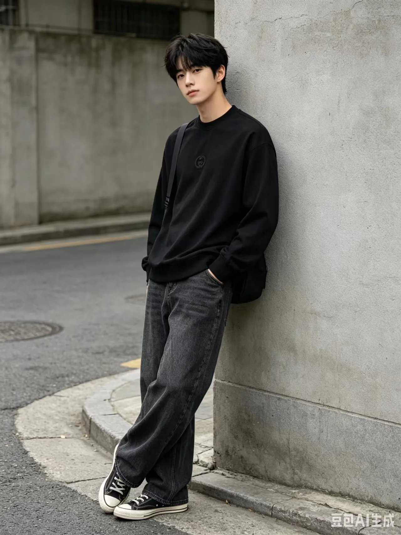 Gucci/Gucci Double G interlocking patch embroidered long-sleeved T-shirt
