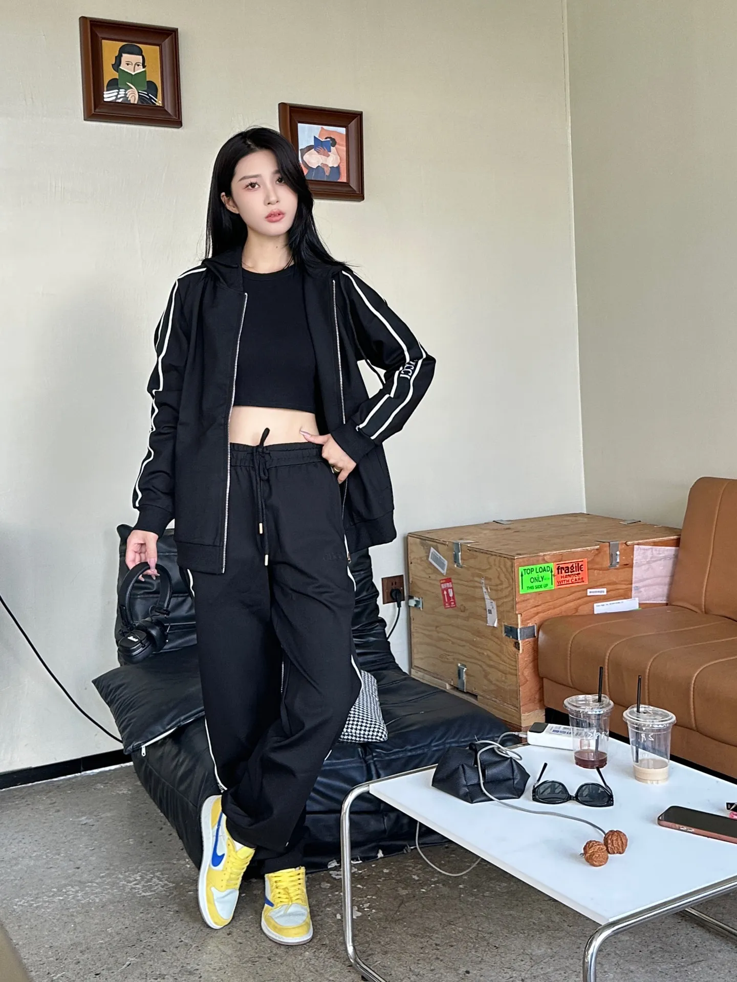 Gucci/Gucci 25Fw side webbing letter trousers
