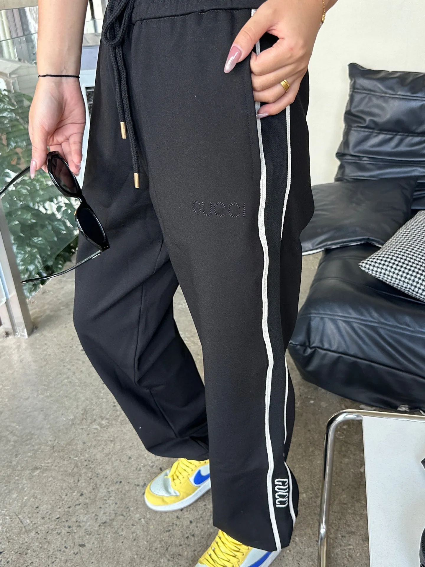 Gucci/Gucci 25Fw side webbing letter trousers