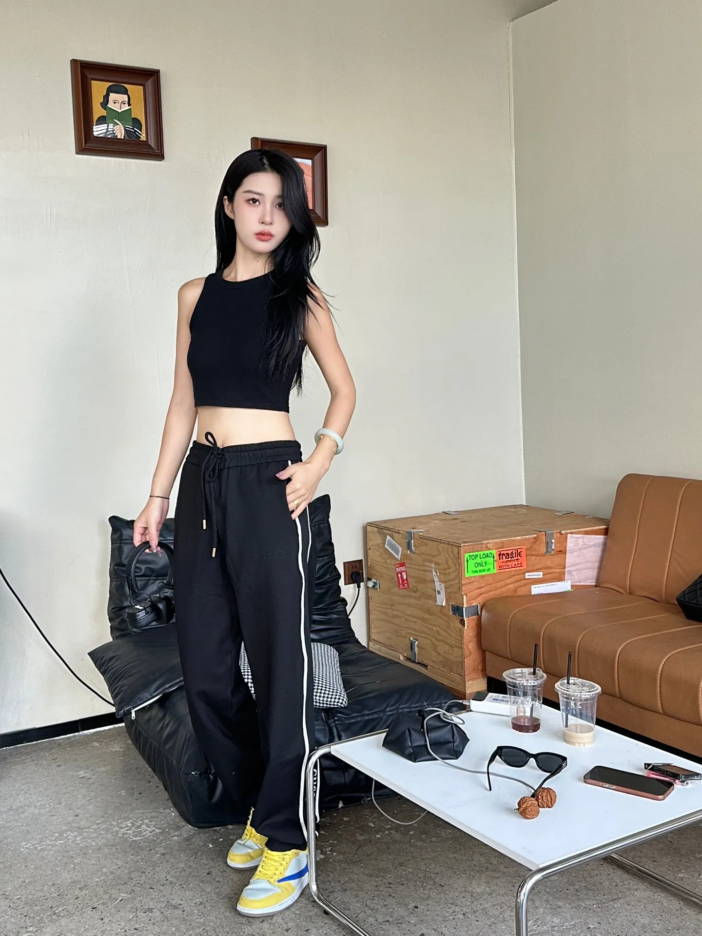 Gucci/Gucci 25Fw side webbing letter trousers