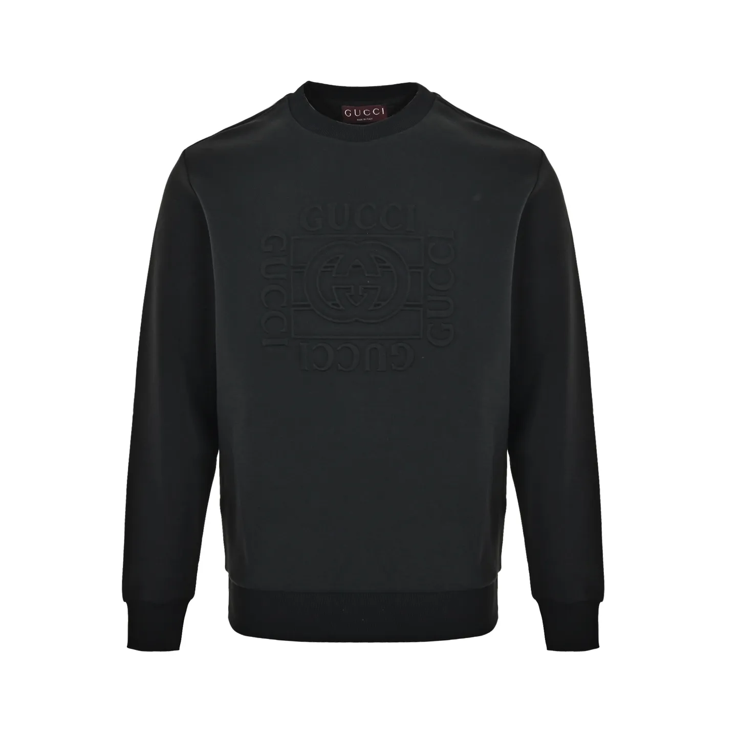Gucci/Gucci 26Fw double G interlocking letter logo embossed round neck sweatshirt