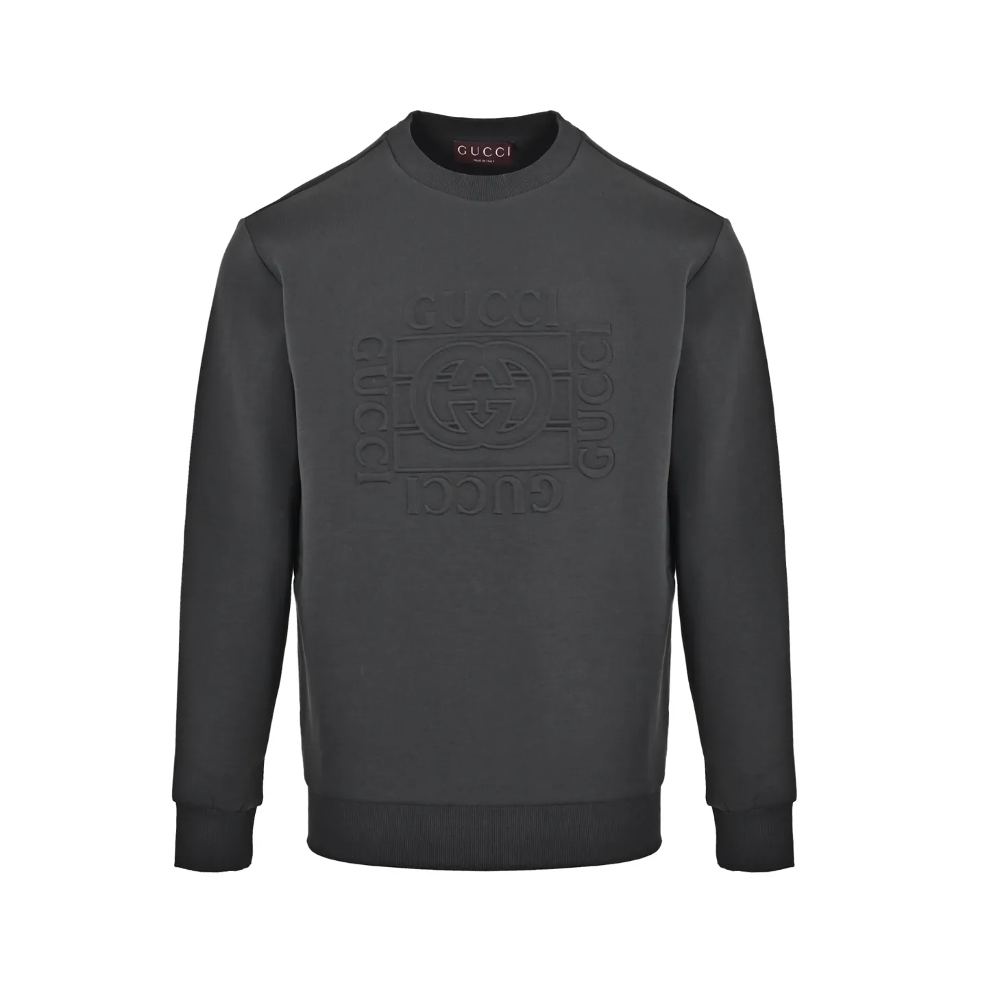 Gucci/Gucci 26Fw double G interlocking letter logo embossed round neck sweatshirt