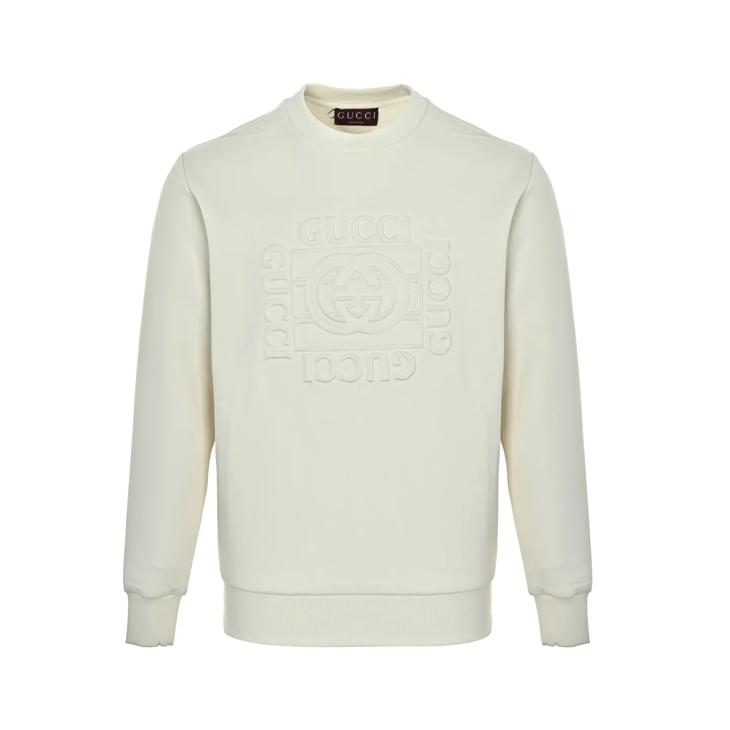 Gucci/Gucci 26Fw double G interlocking letter logo embossed round neck sweatshirt