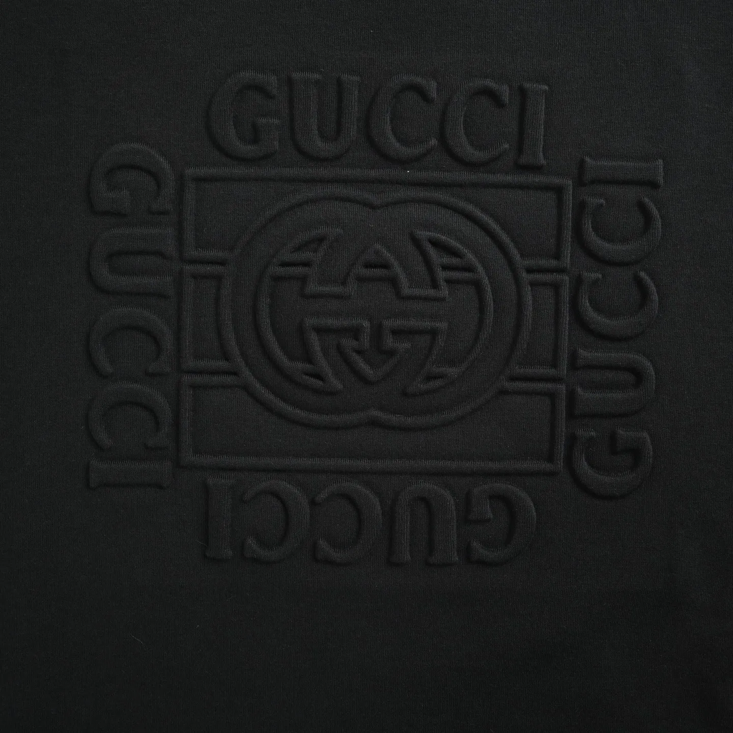 Gucci/Gucci 26Fw double G interlocking letter logo embossed round neck sweatshirt