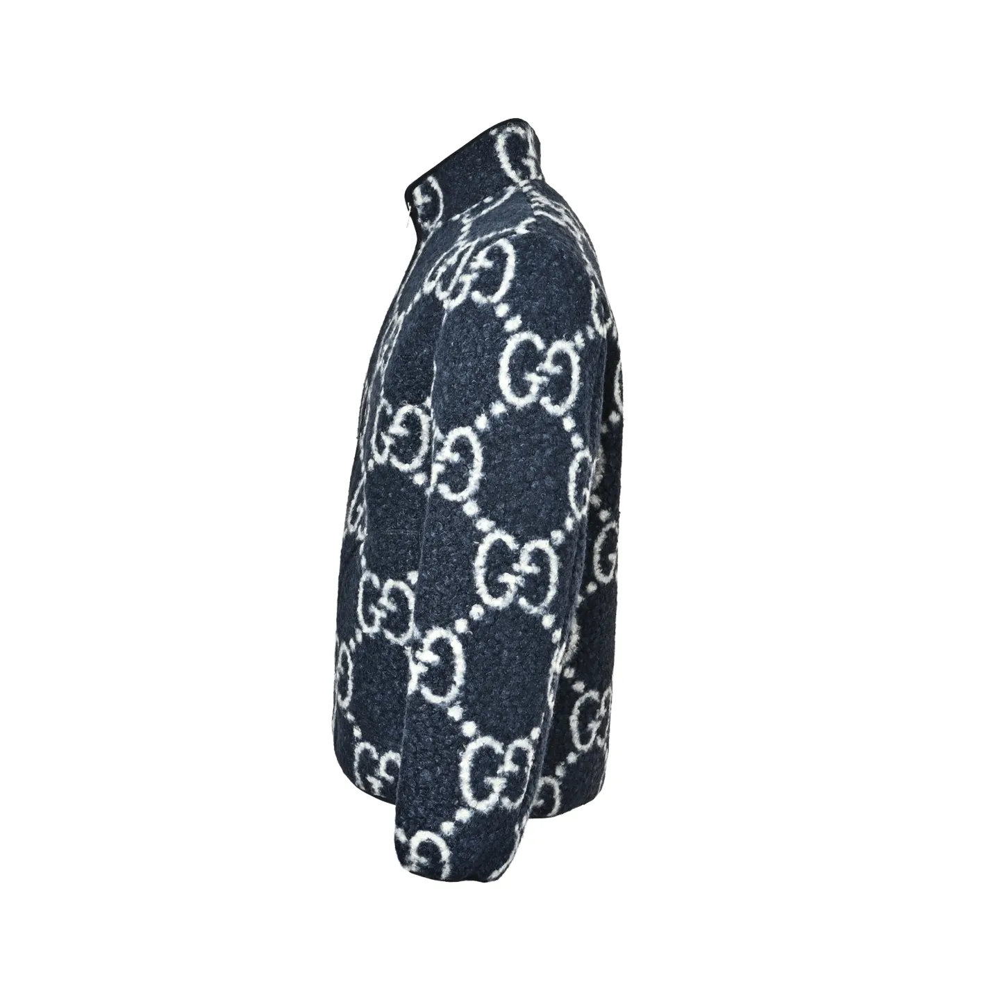 Gucci/Gucci presbyopia printed GG sherpa stand collar zipper jacket