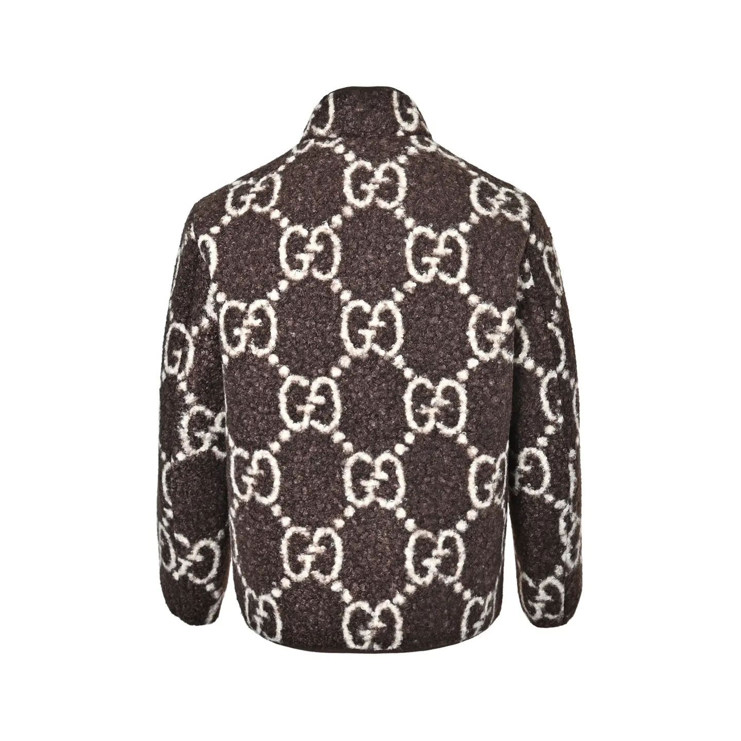 Gucci/Gucci presbyopia printed GG sherpa stand collar zipper jacket
