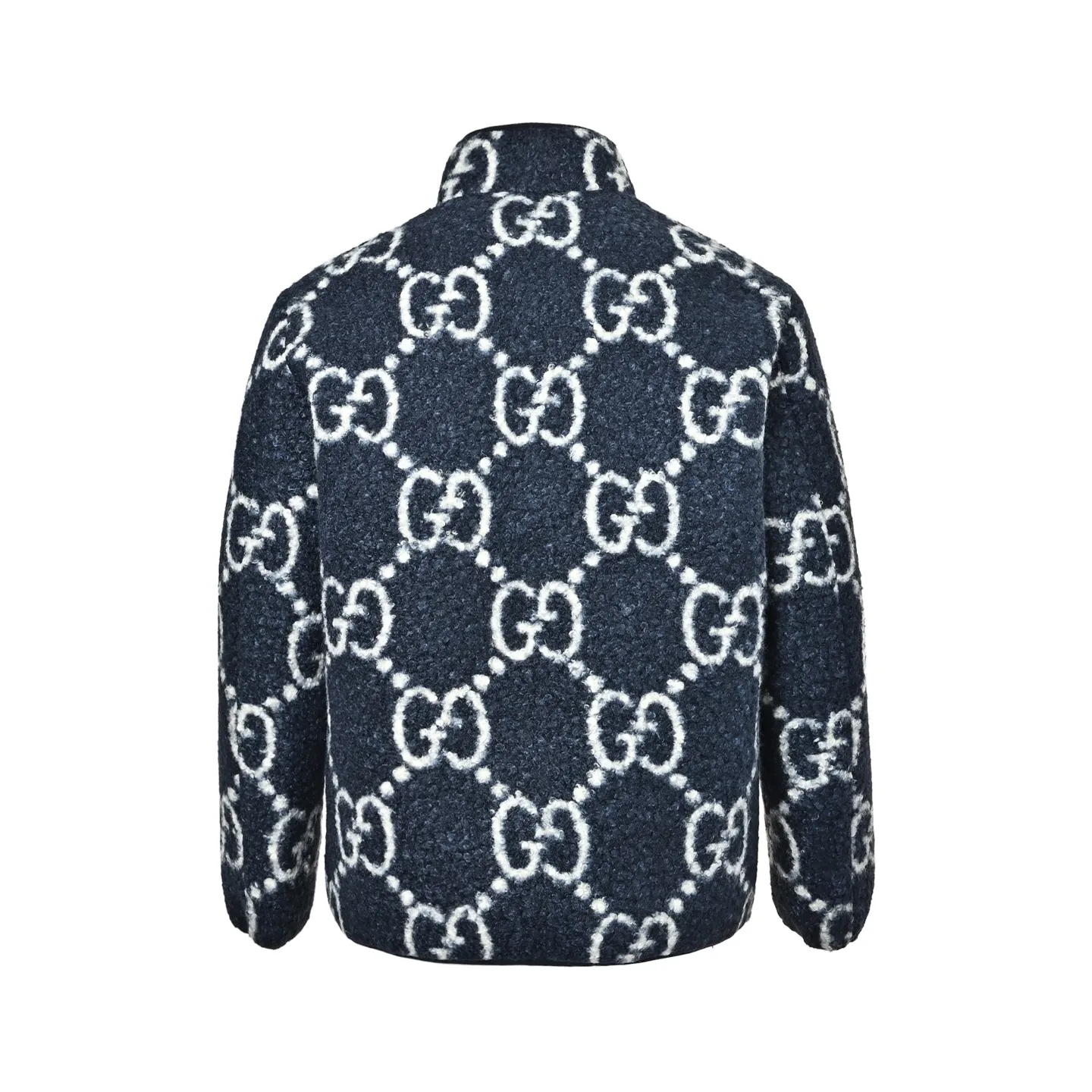 Gucci/Gucci presbyopia printed GG sherpa stand collar zipper jacket