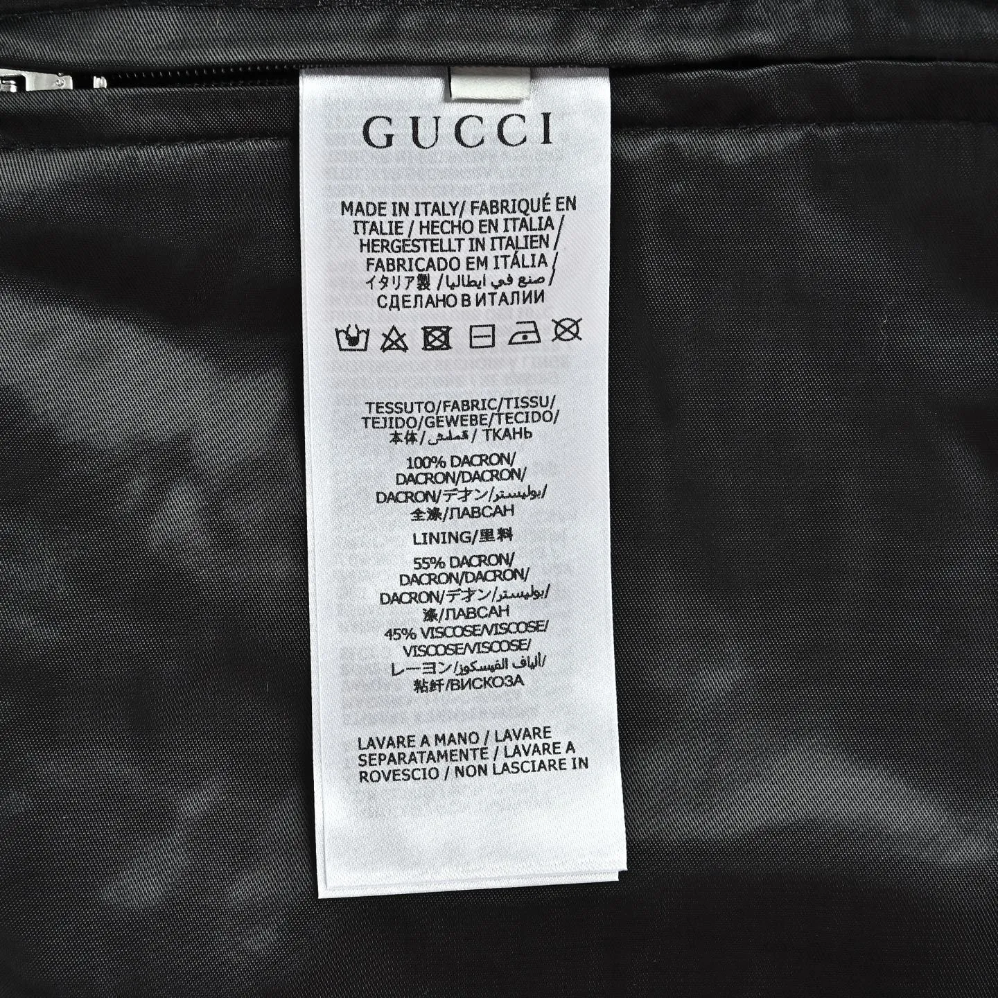 Gucci/Gucci presbyopia printed GG sherpa stand collar zipper jacket