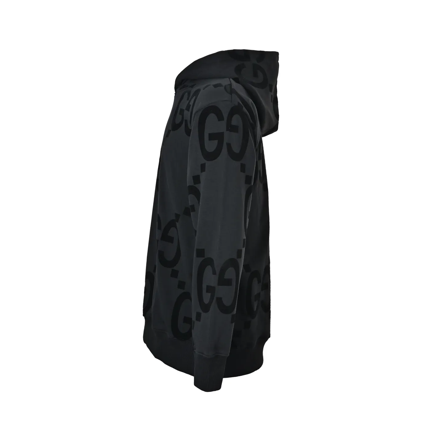 Gucci/Gucci Double G flocked cotton hooded sweatshirt