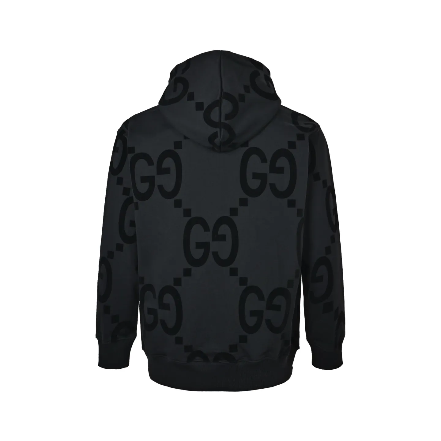 Gucci/Gucci Double G flocked cotton hooded sweatshirt
