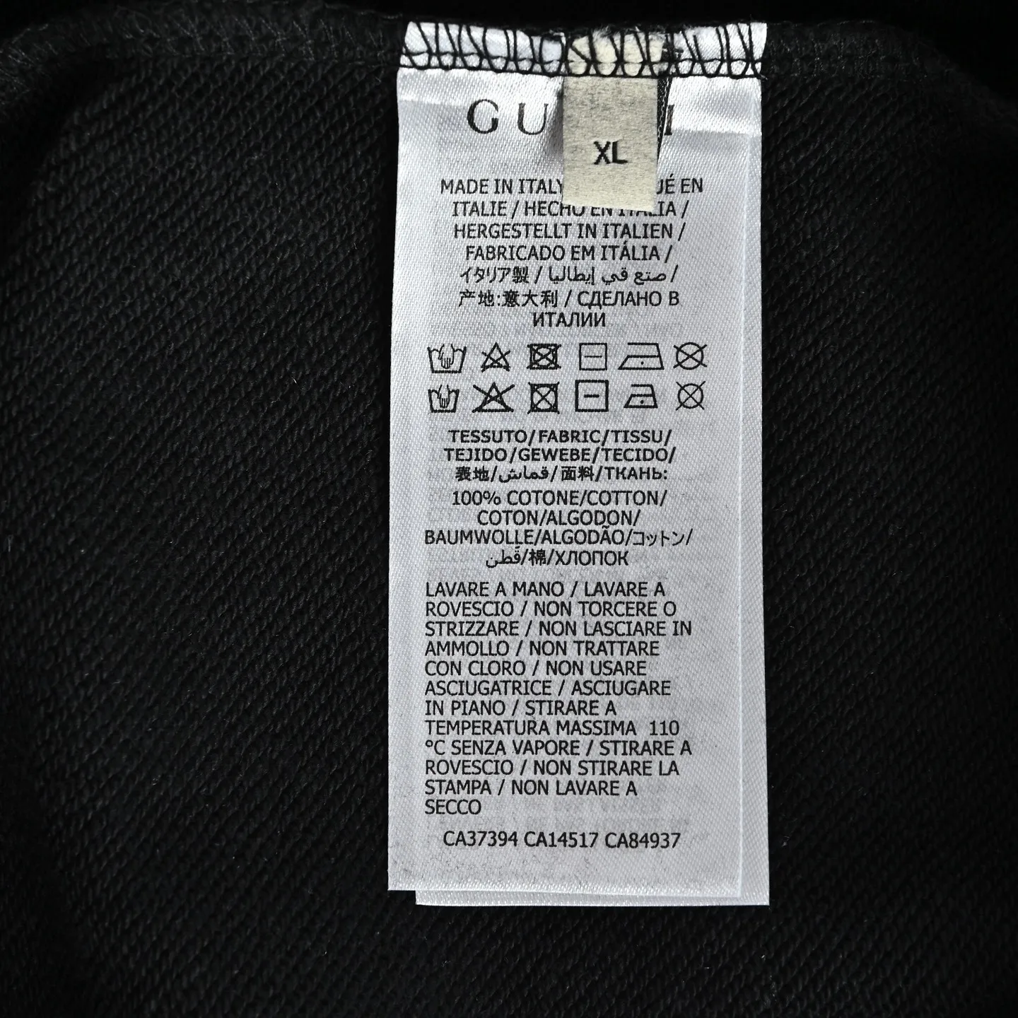 Gucci/Gucci Double G flocked cotton hooded sweatshirt
