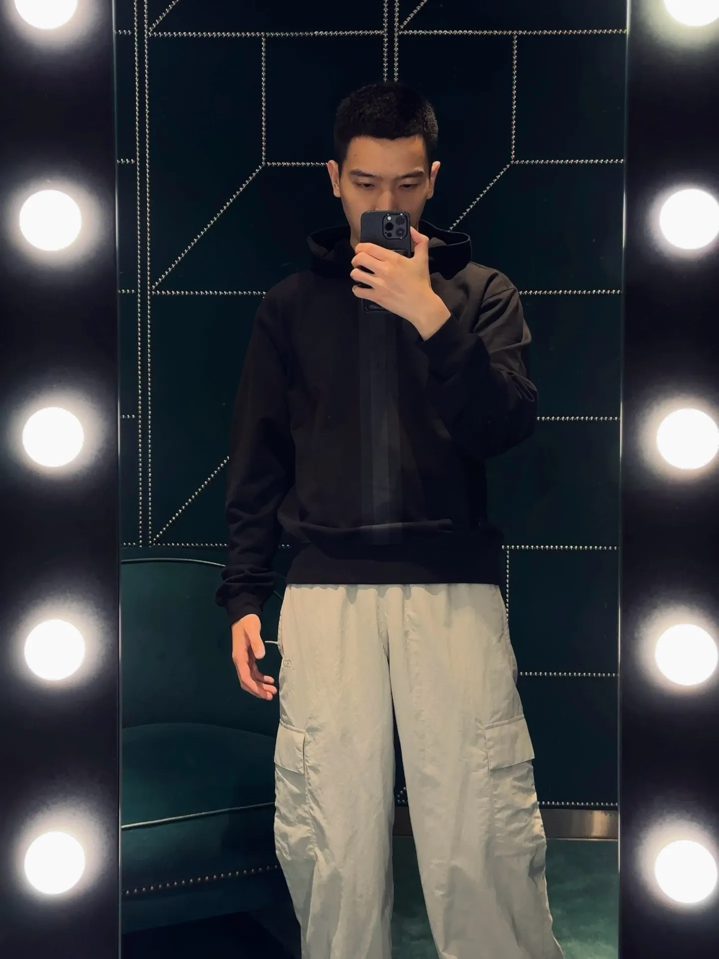 Gucci/Gucci front webbing hooded sweatshirt