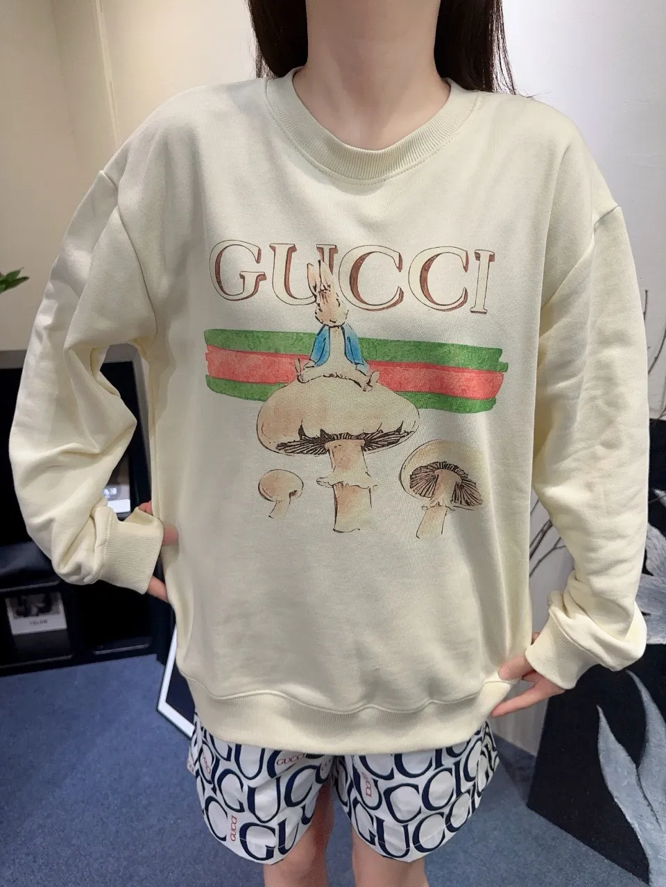 Gucci/Gucci 24Fw fun cartoon print crew neck sweatshirt