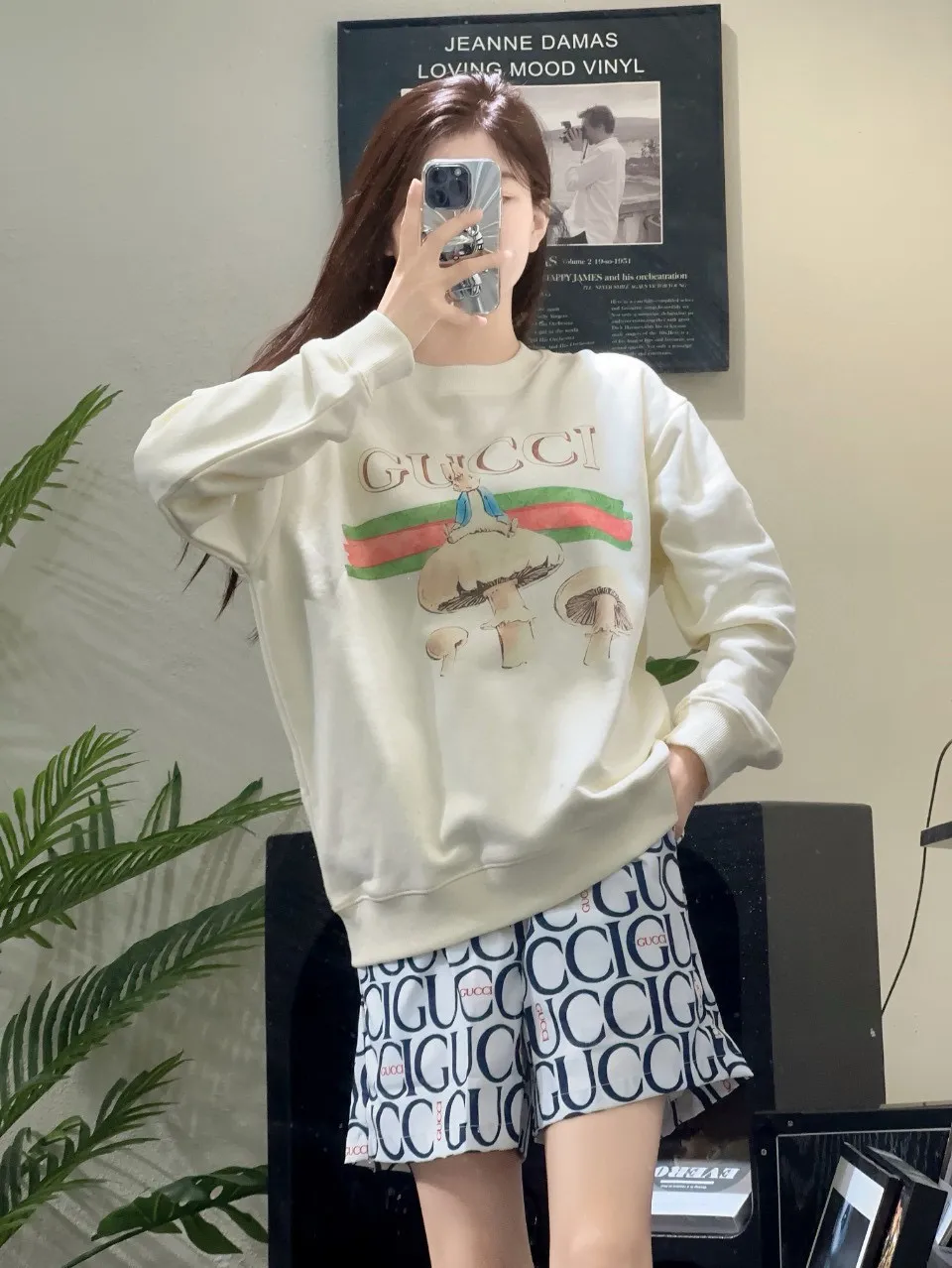 Gucci/Gucci 24Fw fun cartoon print crew neck sweatshirt